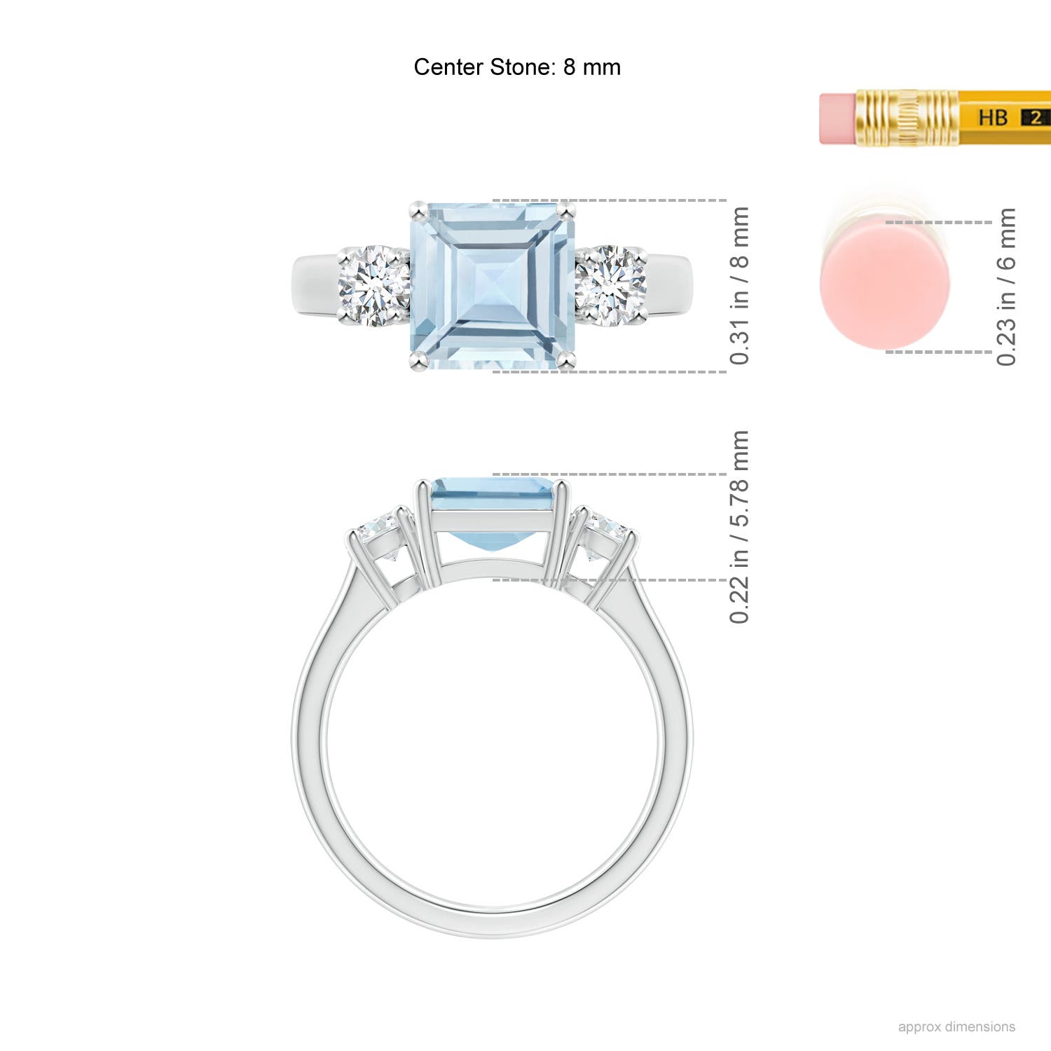 AA - Aquamarine / 2.46 CT / 14 KT White Gold