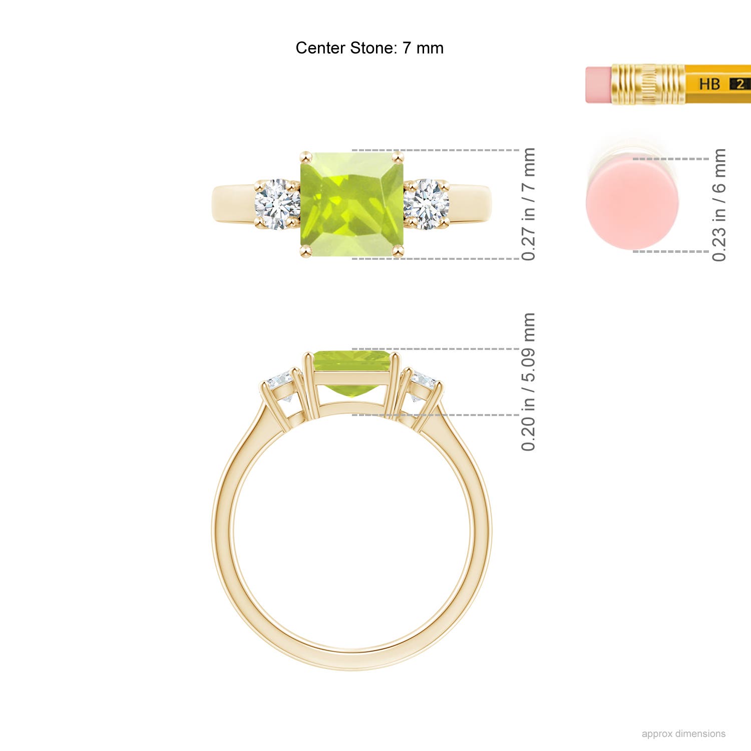 A - Peridot / 1.62 CT / 14 KT Yellow Gold