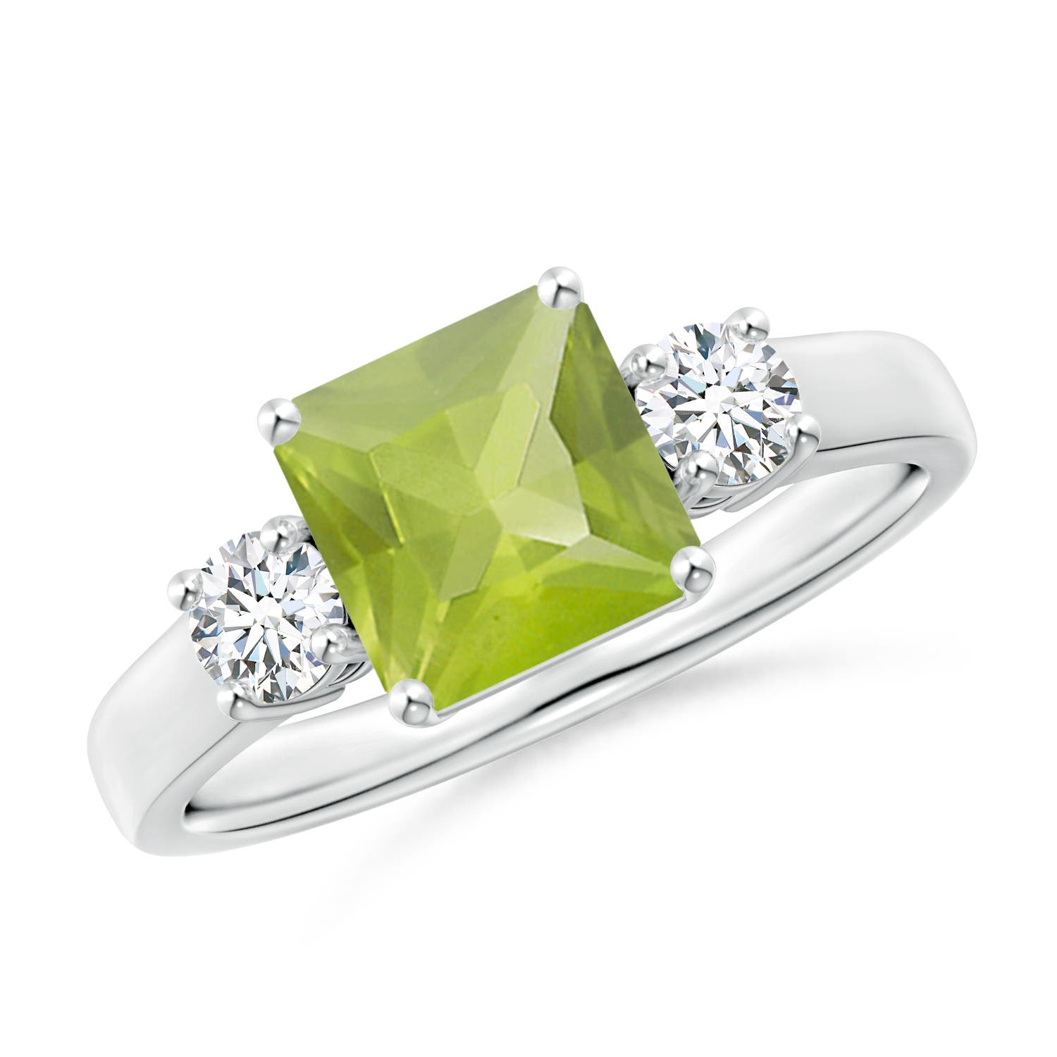 AA - Peridot / 1.62 CT / 14 KT White Gold