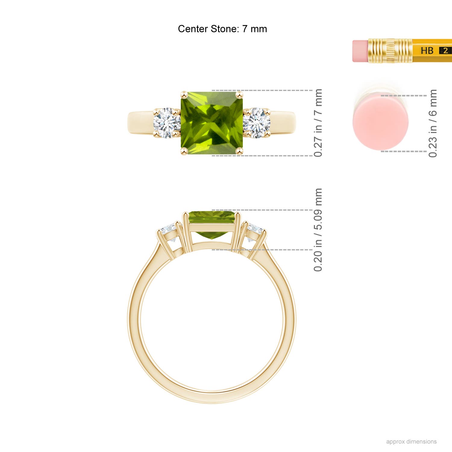 AAA - Peridot / 1.62 CT / 14 KT Yellow Gold