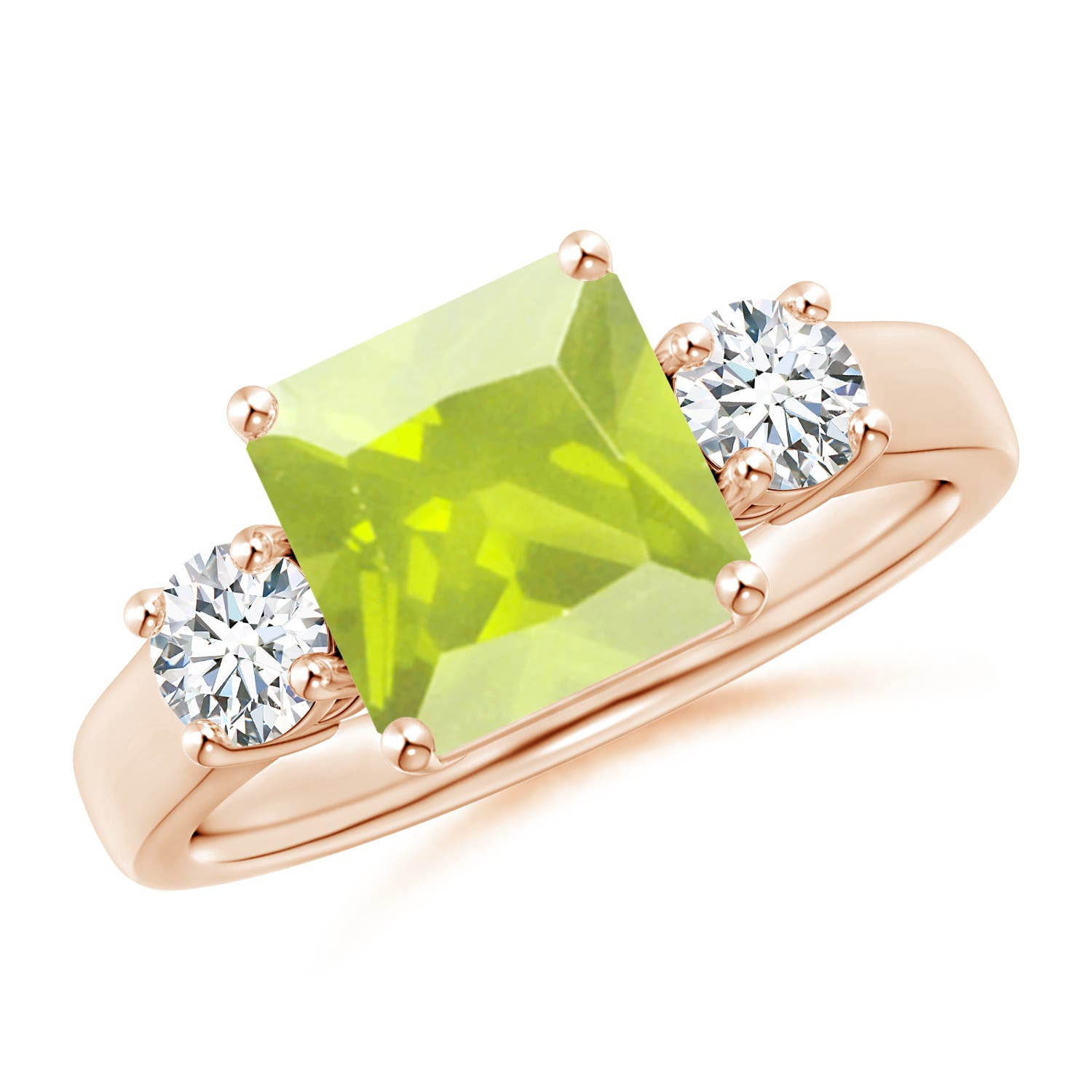 A - Peridot / 2.46 CT / 14 KT Rose Gold