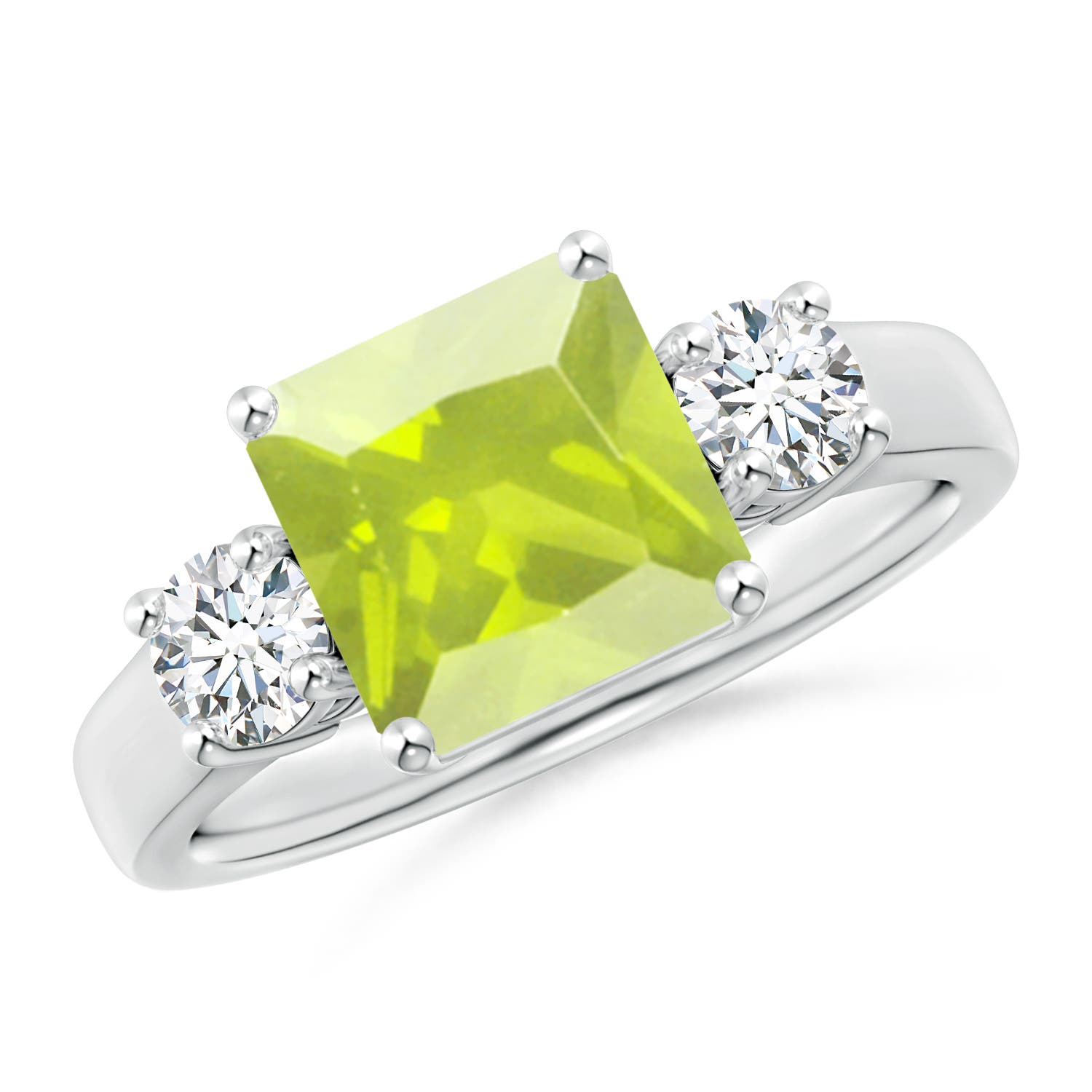 A - Peridot / 2.46 CT / 14 KT White Gold