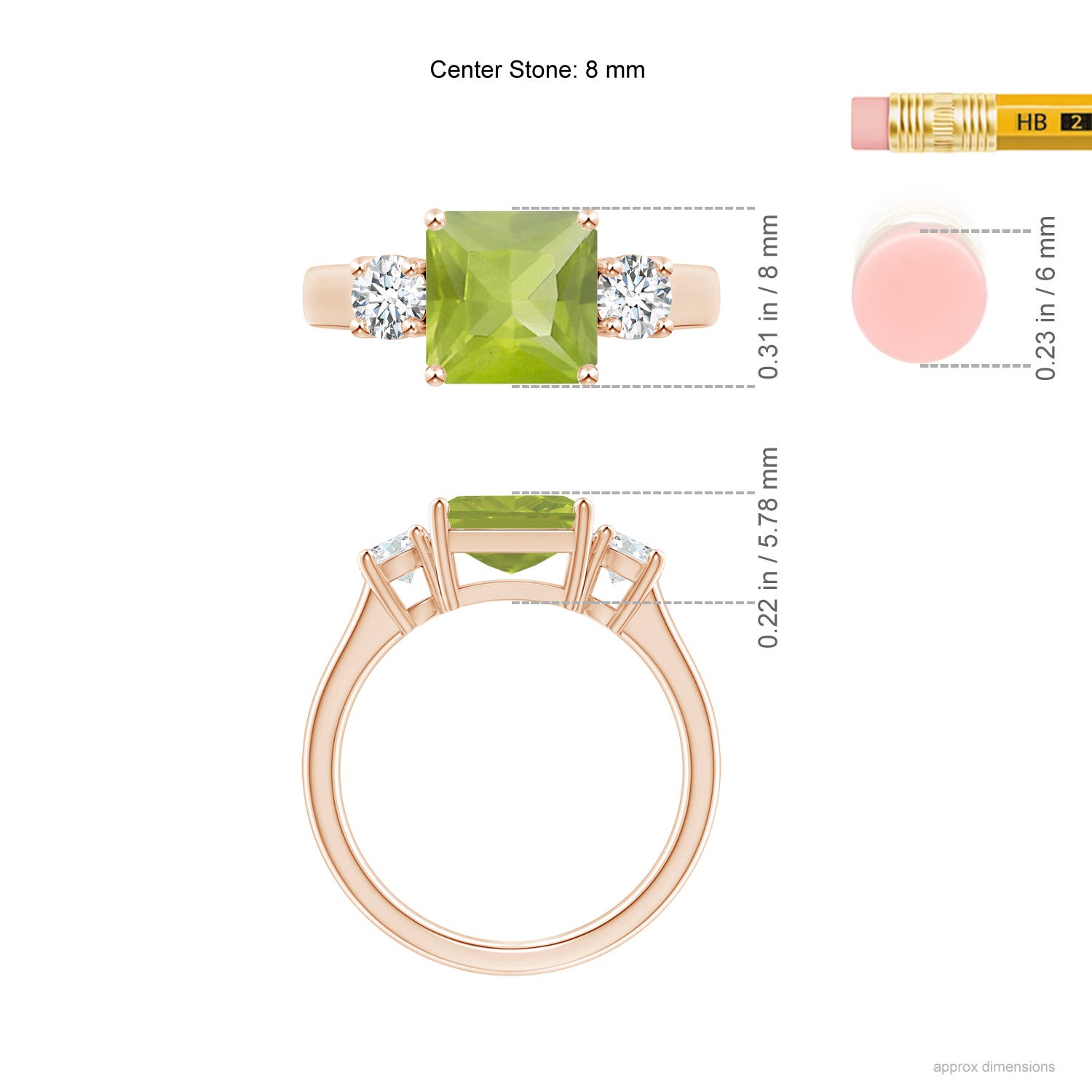 AA - Peridot / 2.46 CT / 14 KT Rose Gold