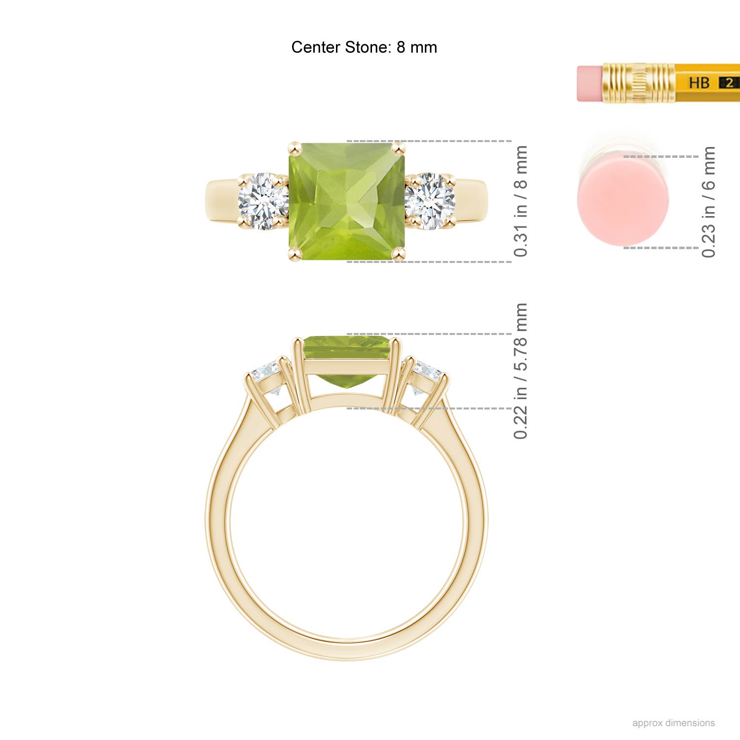 AA - Peridot / 2.46 CT / 14 KT Yellow Gold