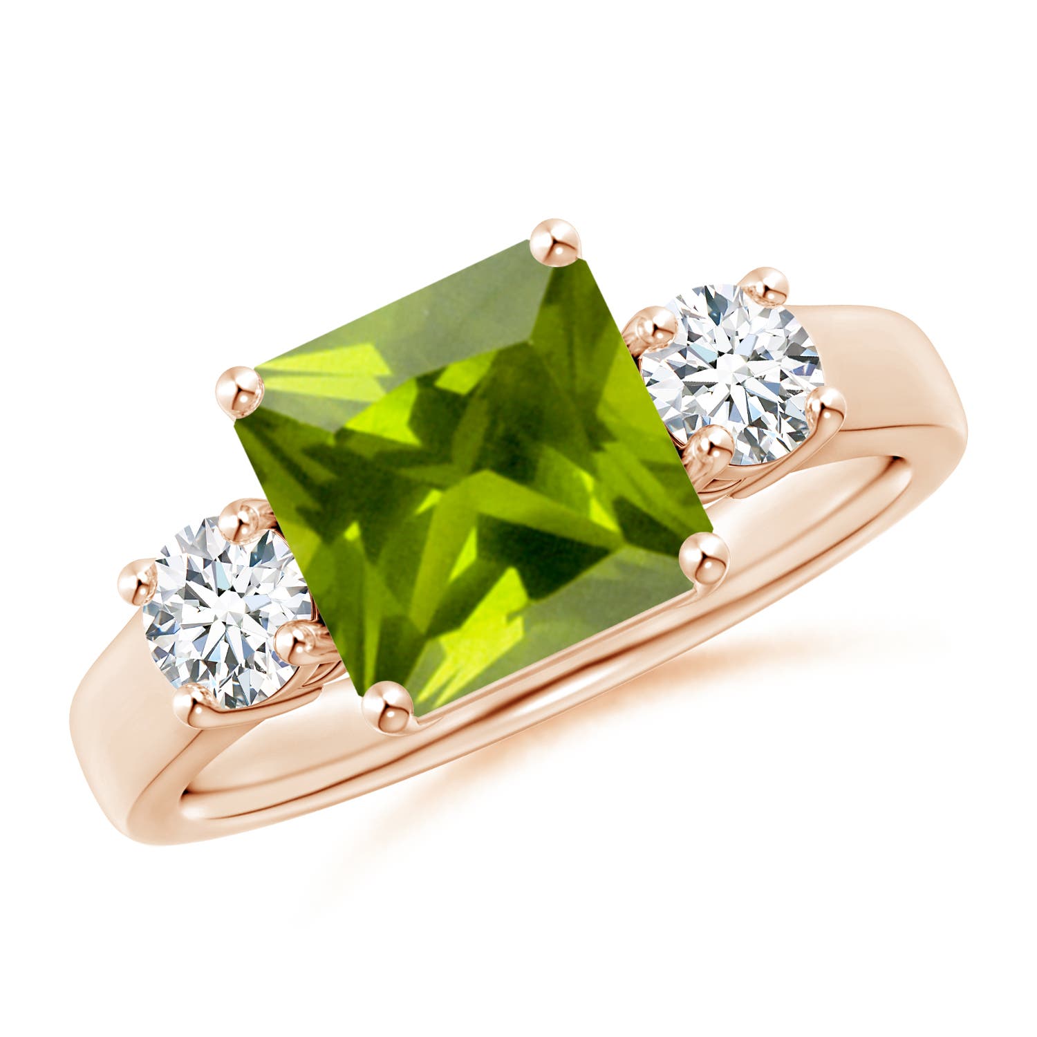 AAA - Peridot / 2.46 CT / 14 KT Rose Gold