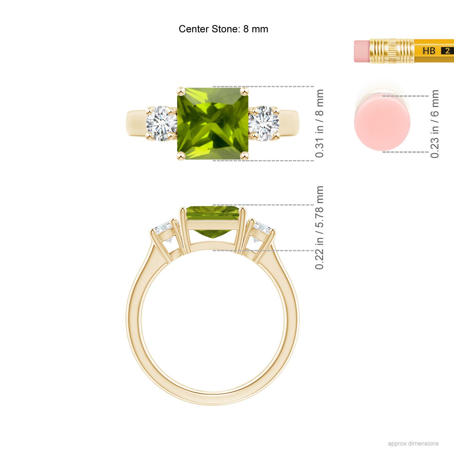 AAA - Peridot / 2.46 CT / 14 KT Yellow Gold