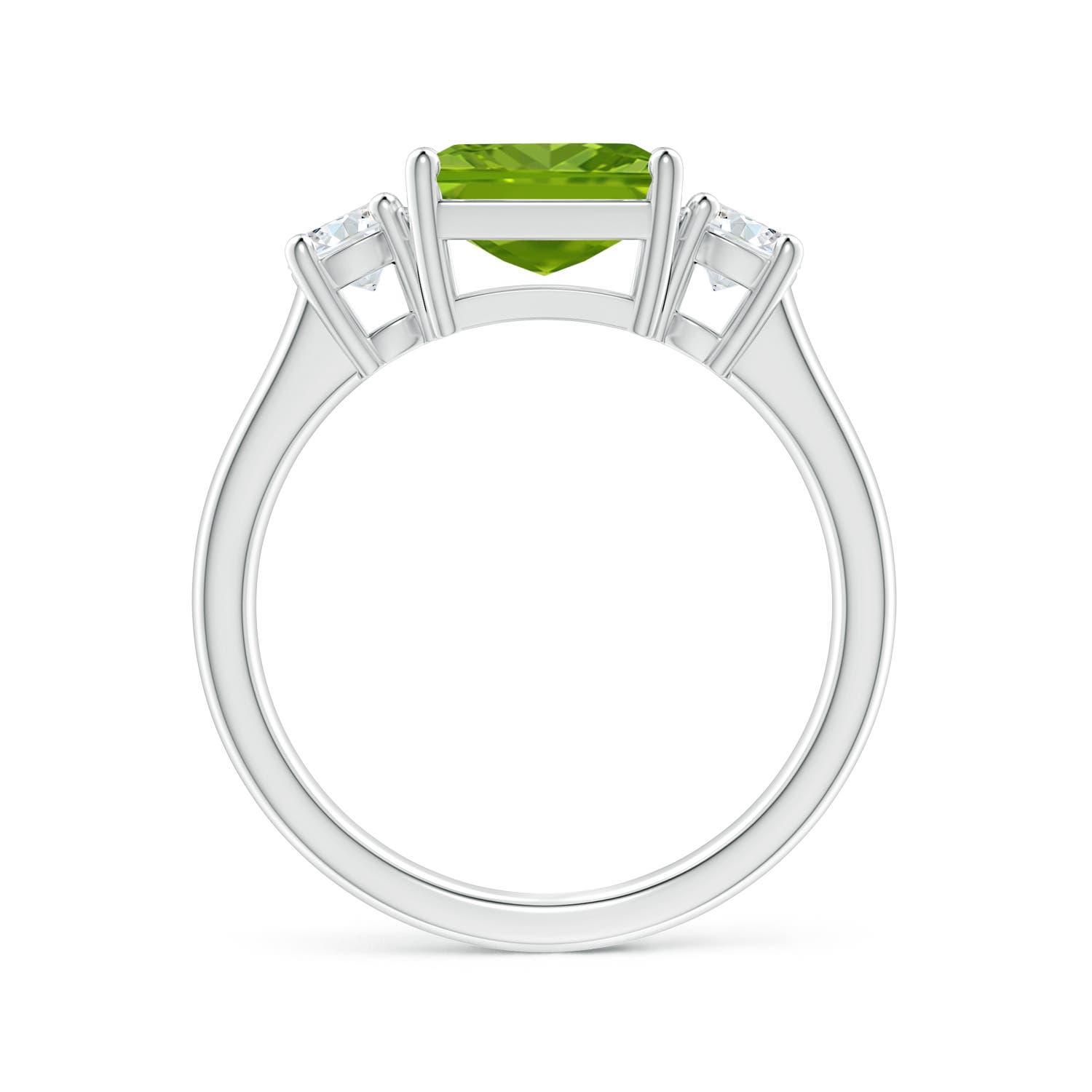 AAAA - Peridot / 2.46 CT / 14 KT White Gold