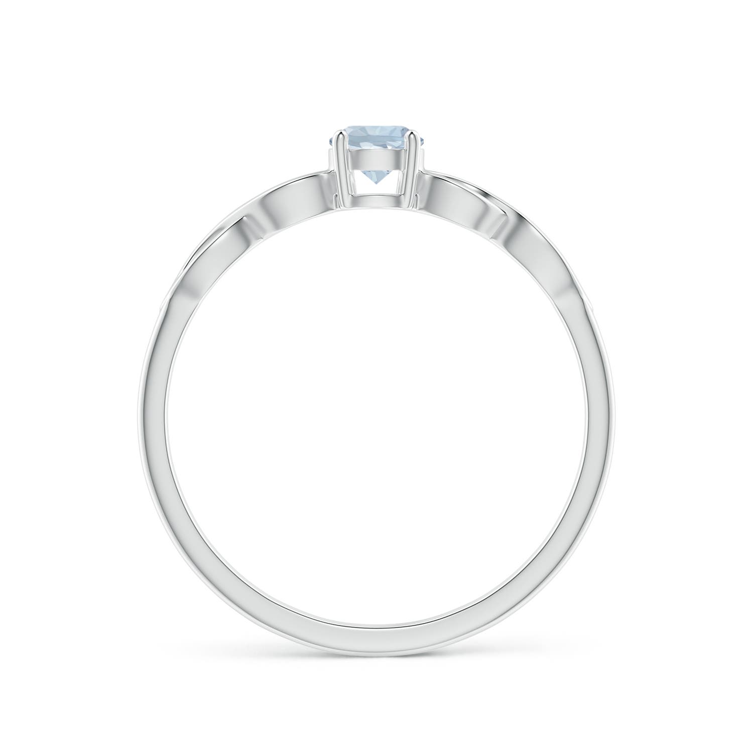 A - Aquamarine / 0.2 CT / 14 KT White Gold