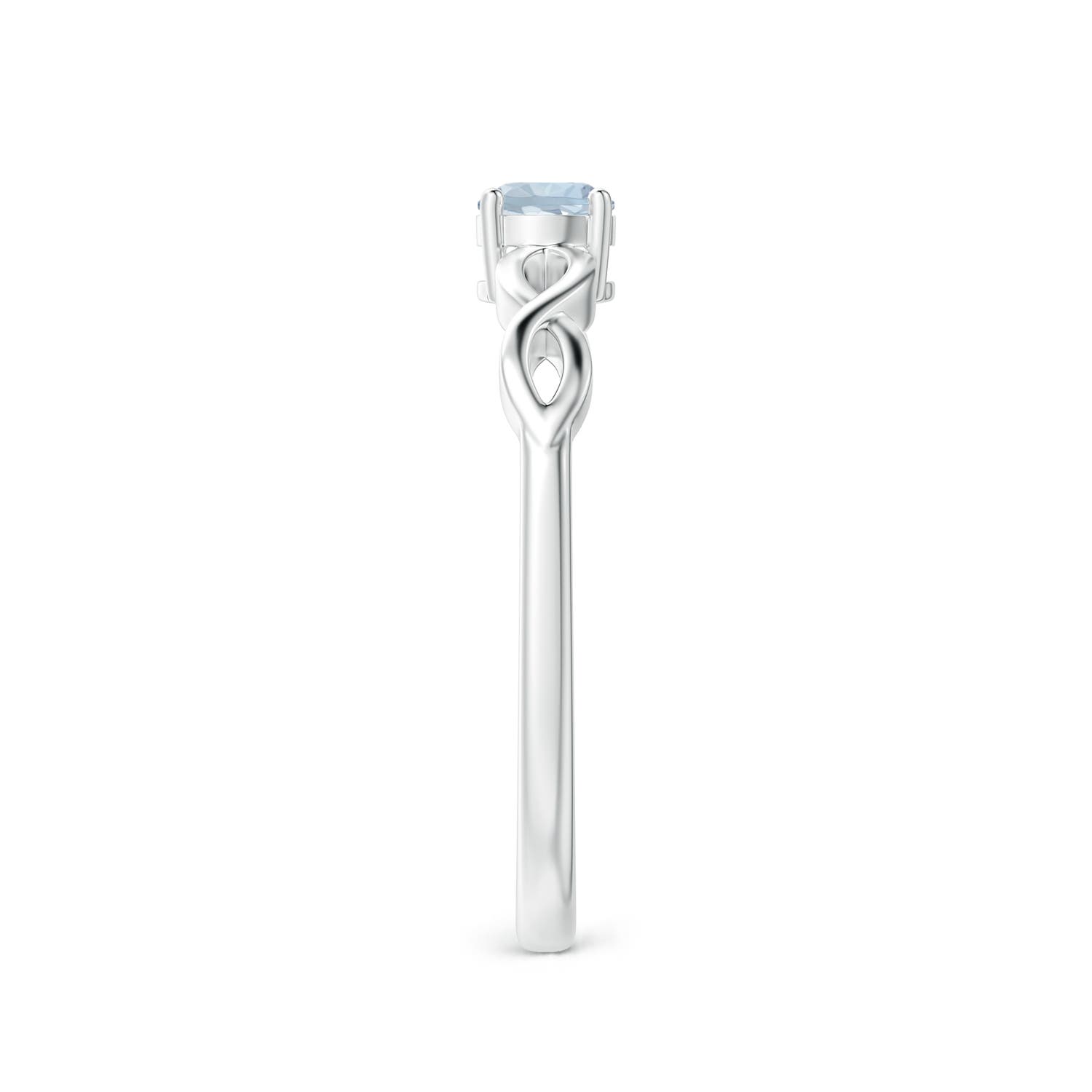 A - Aquamarine / 0.2 CT / 14 KT White Gold