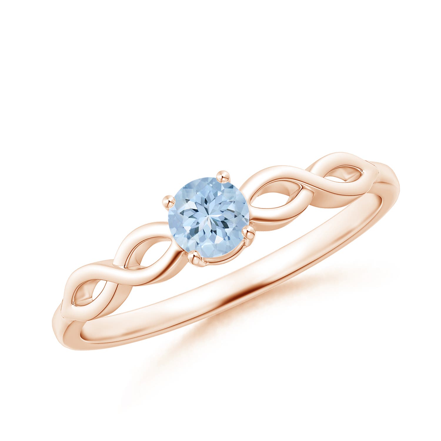 AA - Aquamarine / 0.2 CT / 14 KT Rose Gold