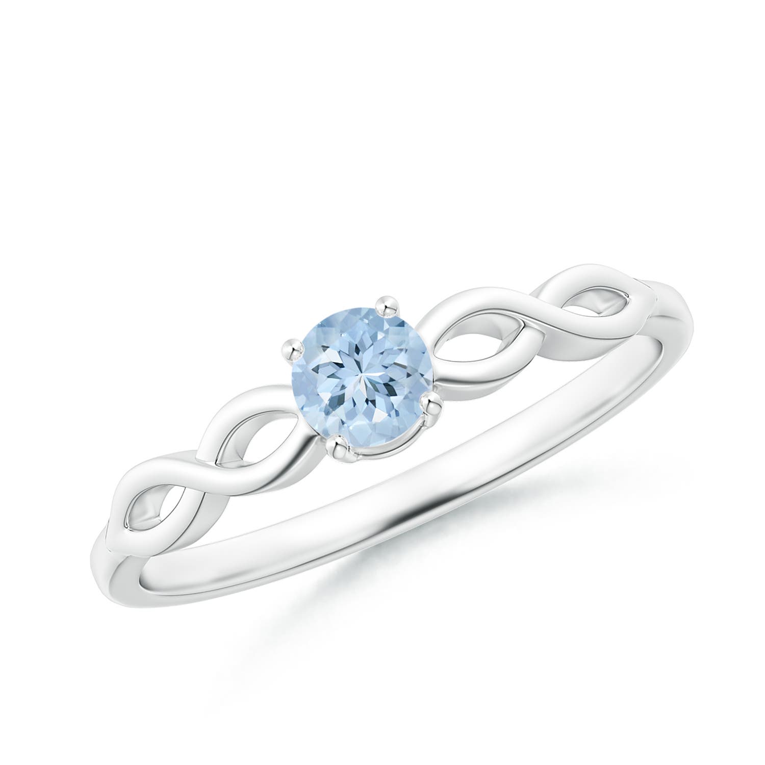 AA - Aquamarine / 0.2 CT / 14 KT White Gold