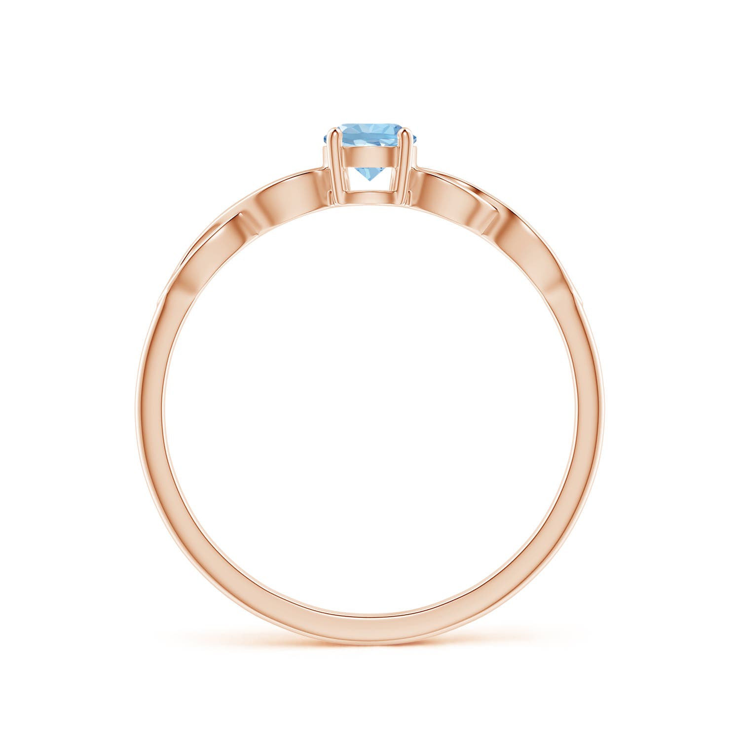 AAA - Aquamarine / 0.2 CT / 14 KT Rose Gold