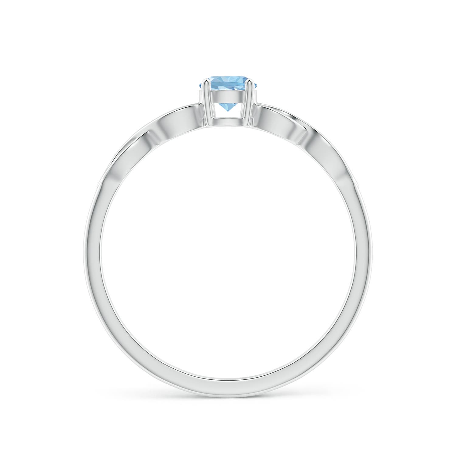 AAA - Aquamarine / 0.2 CT / 14 KT White Gold