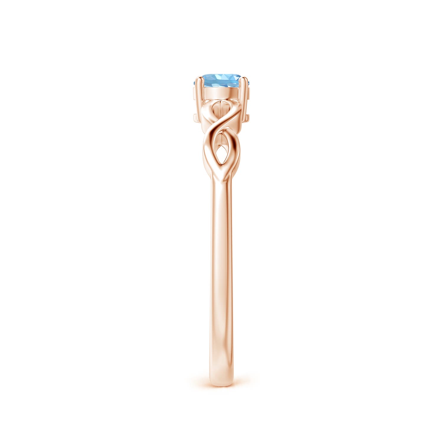 AAAA - Aquamarine / 0.2 CT / 14 KT Rose Gold