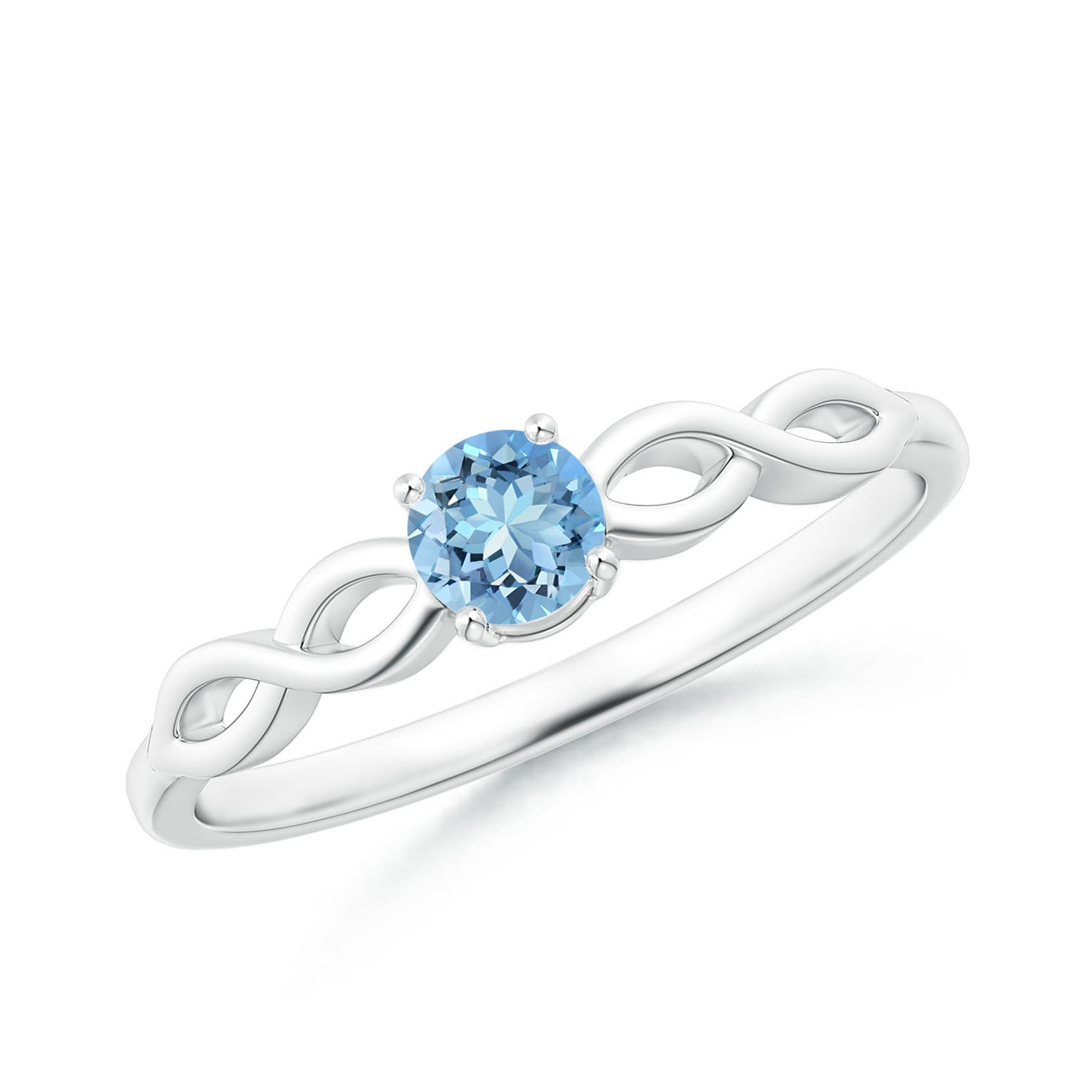 AAAA - Aquamarine / 0.2 CT / 14 KT White Gold