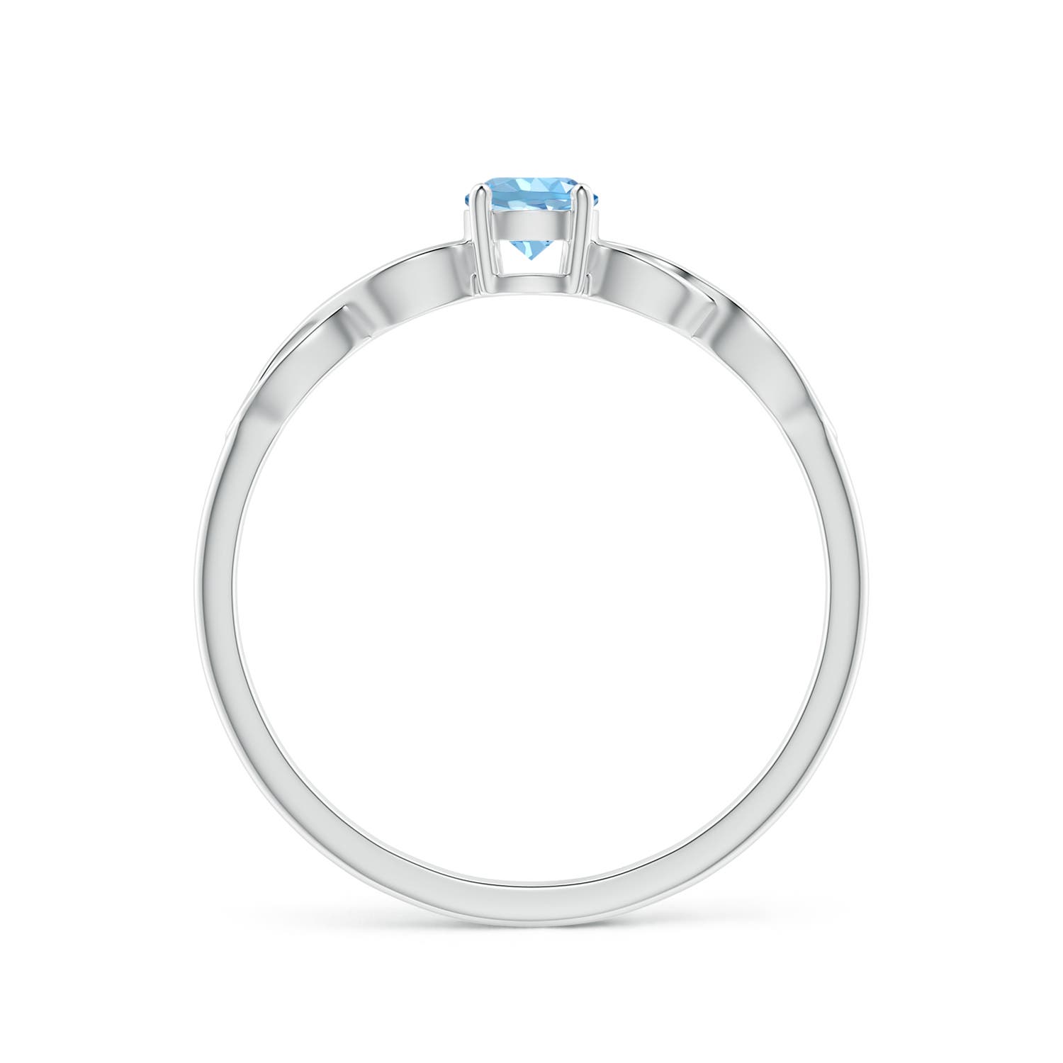 AAAA - Aquamarine / 0.2 CT / 14 KT White Gold