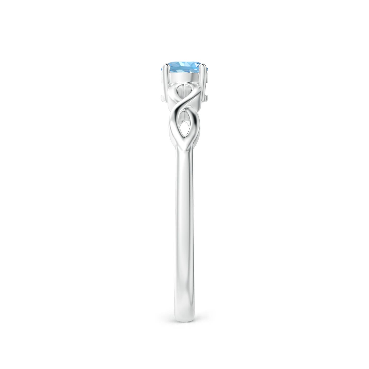 AAAA - Aquamarine / 0.2 CT / 14 KT White Gold