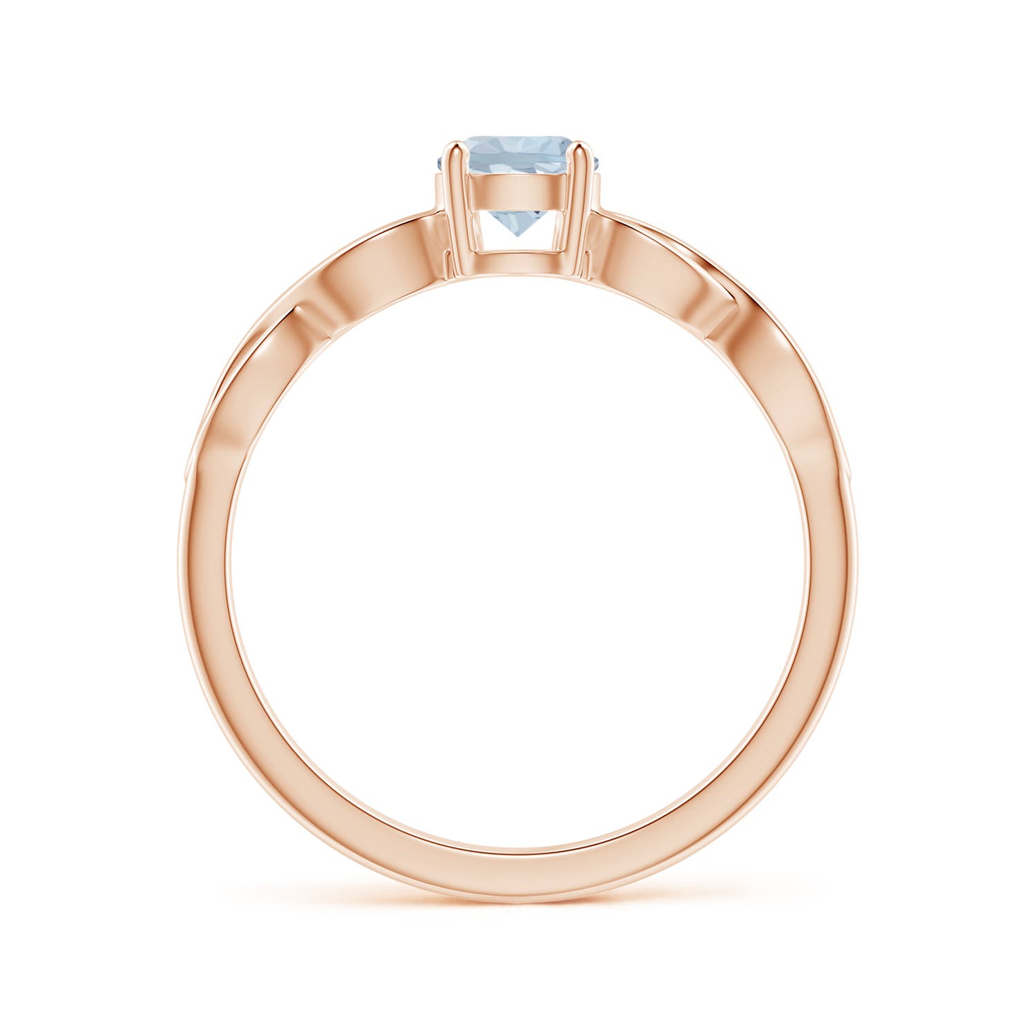 A - Aquamarine / 0.4 CT / 14 KT Rose Gold