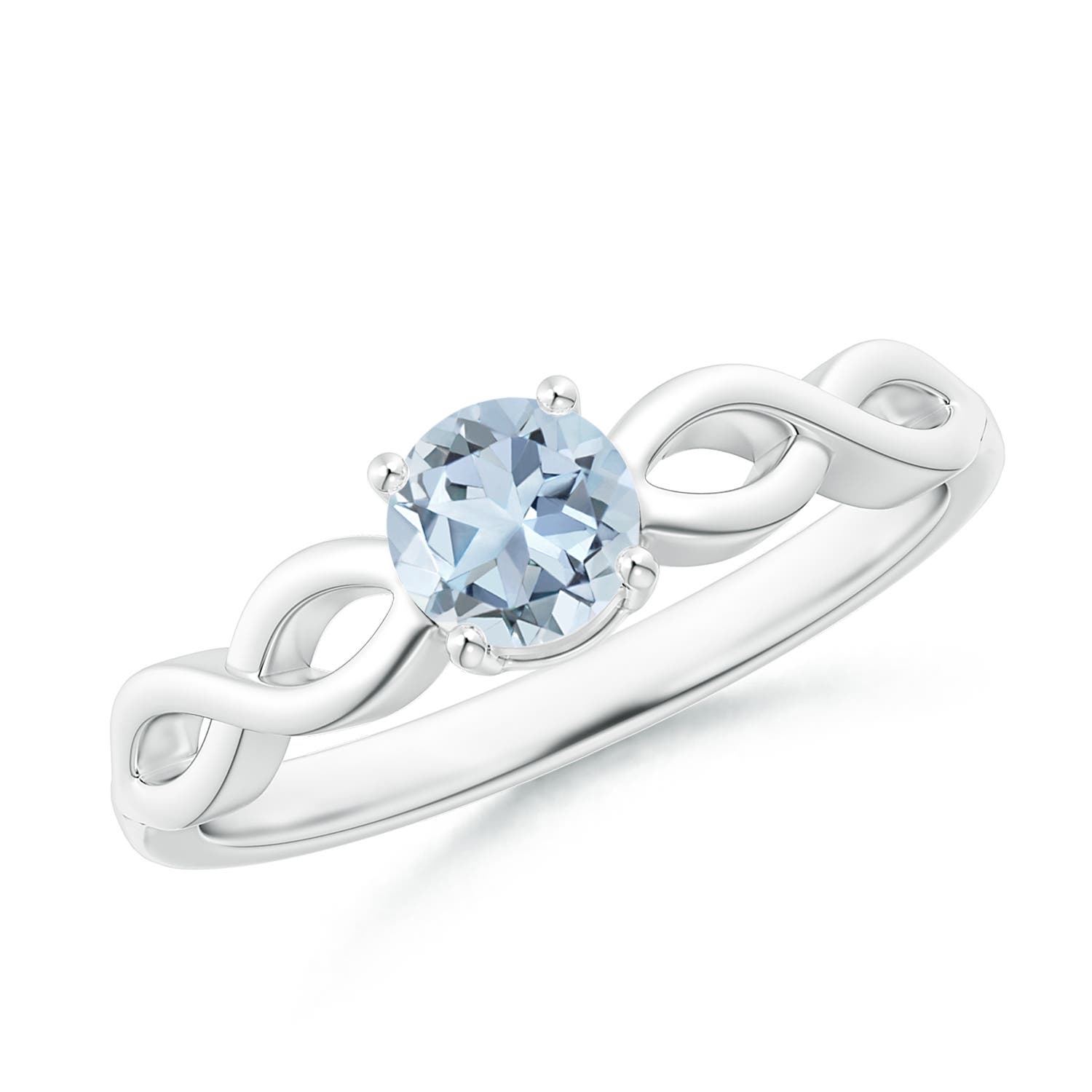 A - Aquamarine / 0.4 CT / 14 KT White Gold