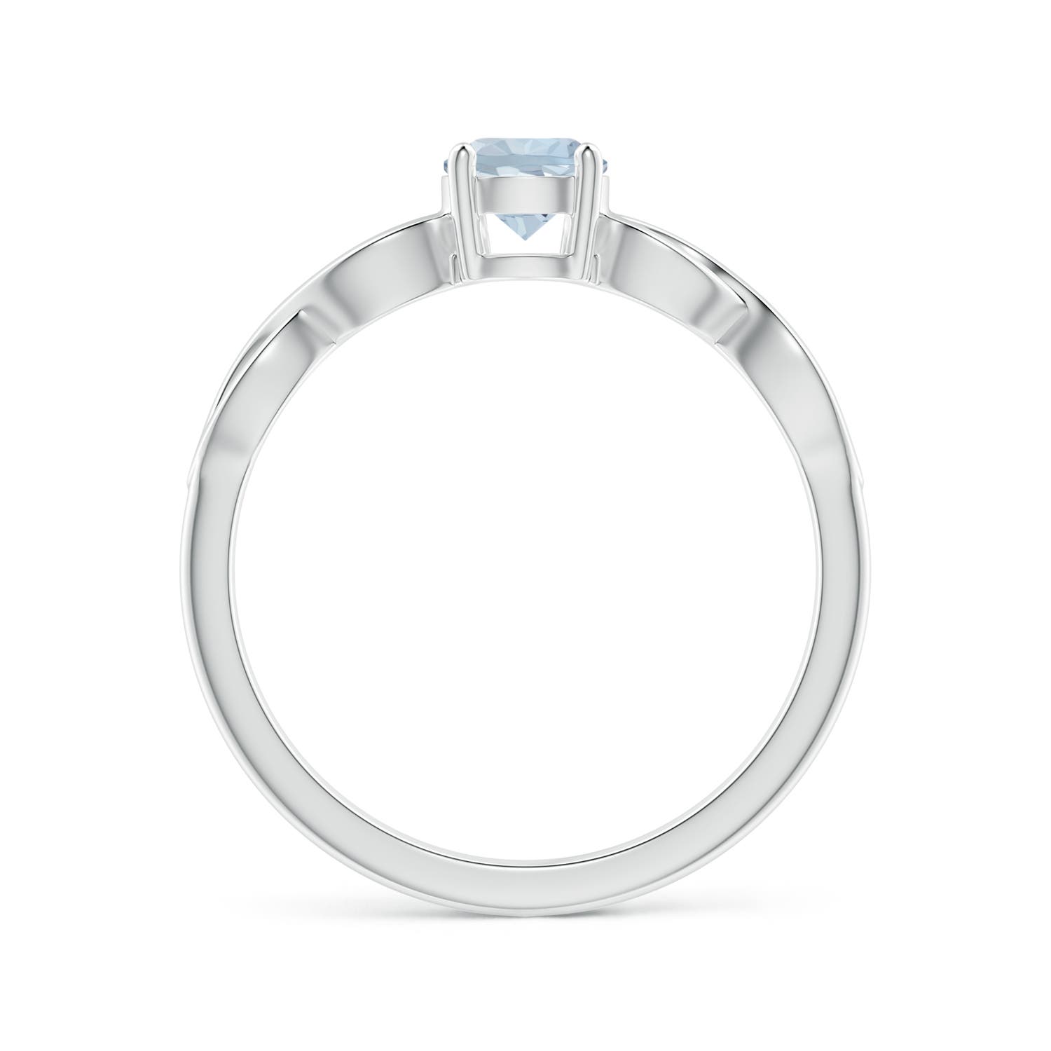 A - Aquamarine / 0.4 CT / 14 KT White Gold