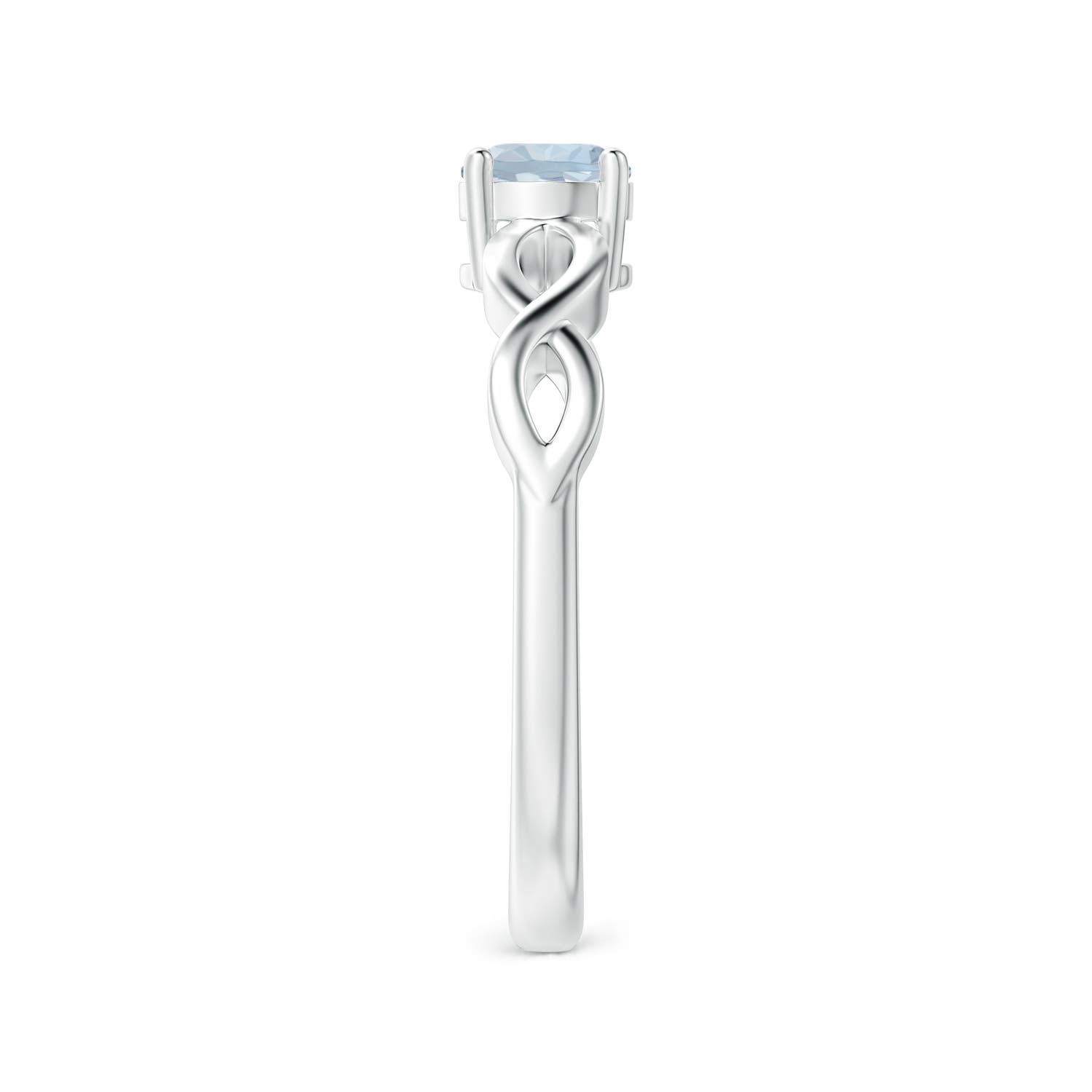 A - Aquamarine / 0.4 CT / 14 KT White Gold