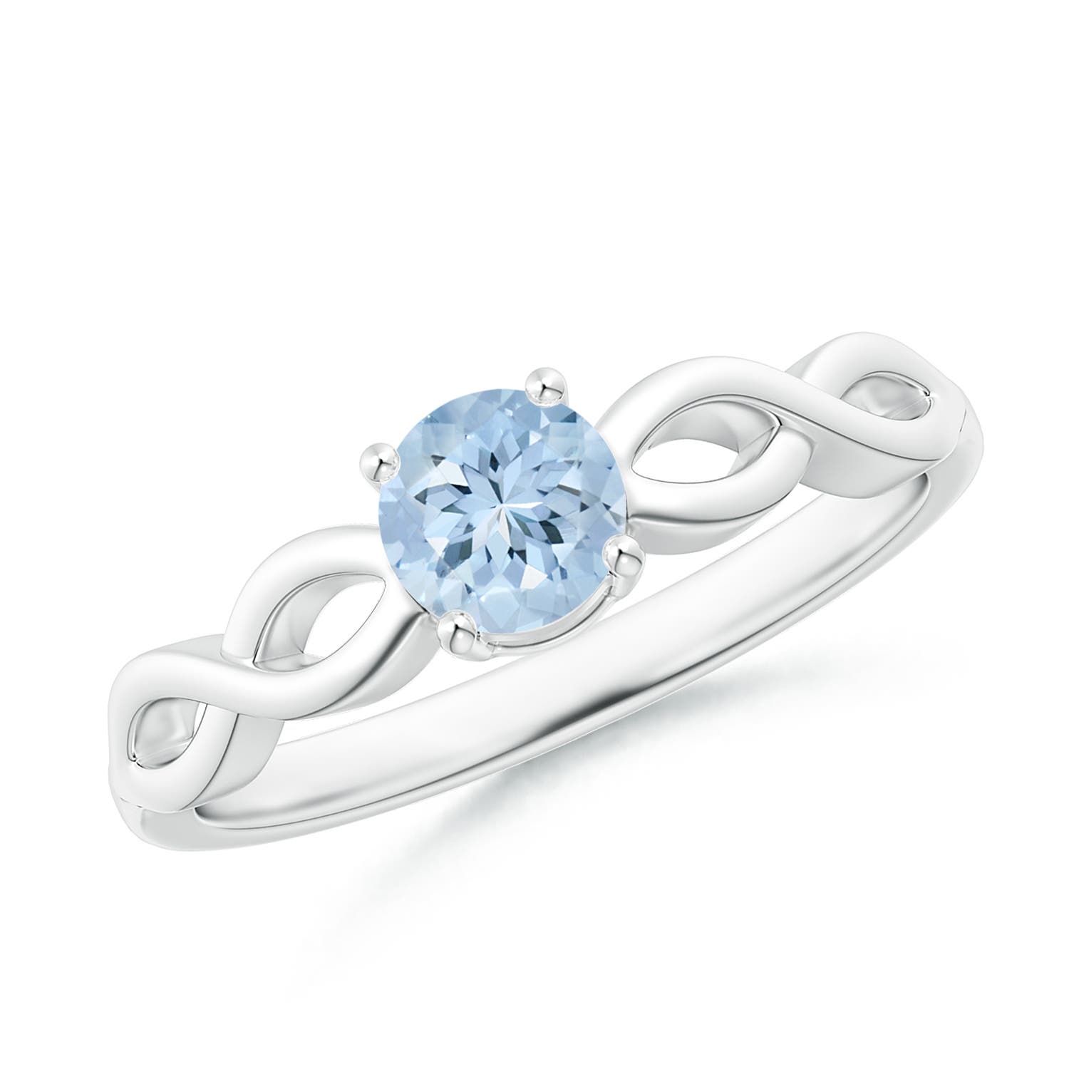 AA - Aquamarine / 0.4 CT / 14 KT White Gold