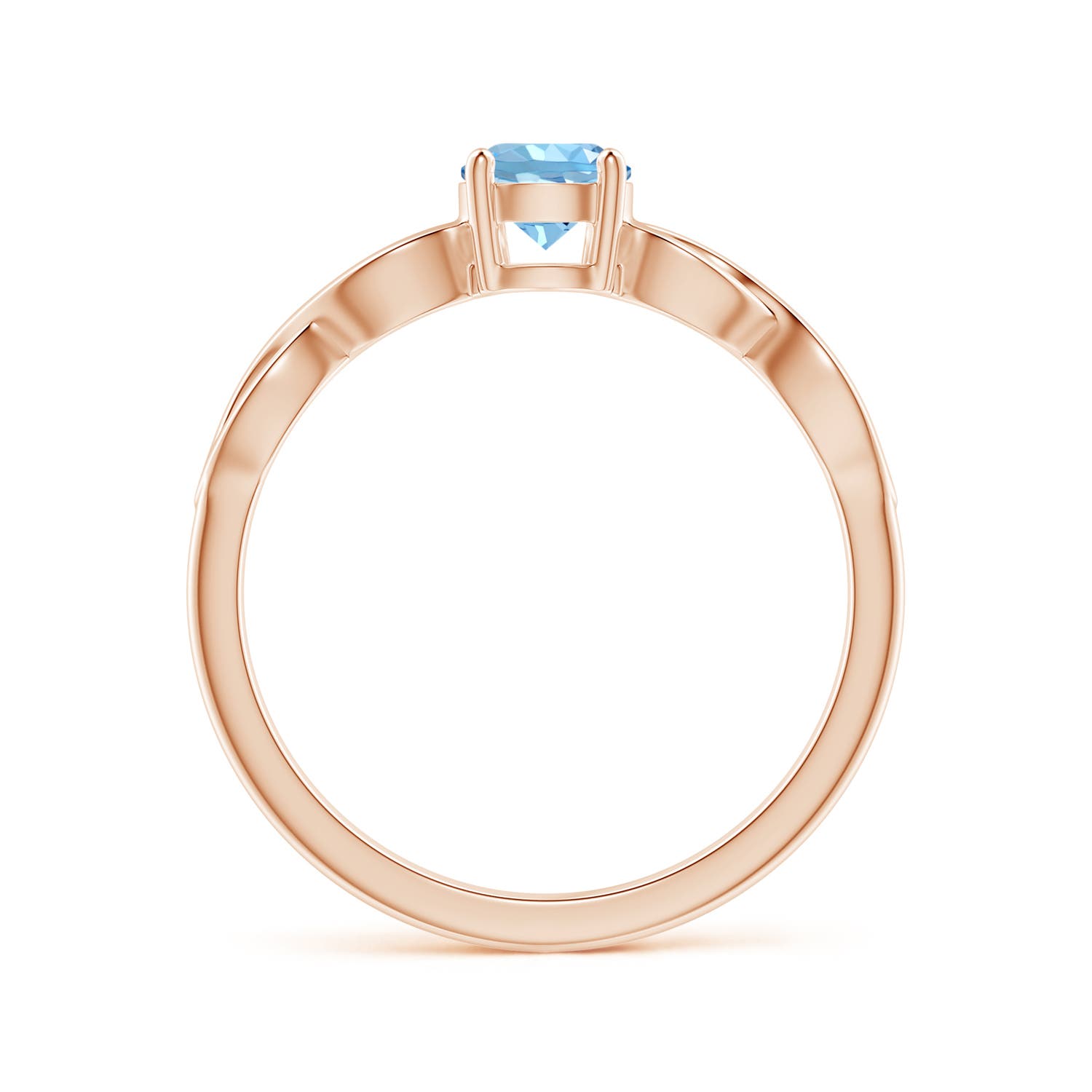 AAAA - Aquamarine / 0.4 CT / 14 KT Rose Gold