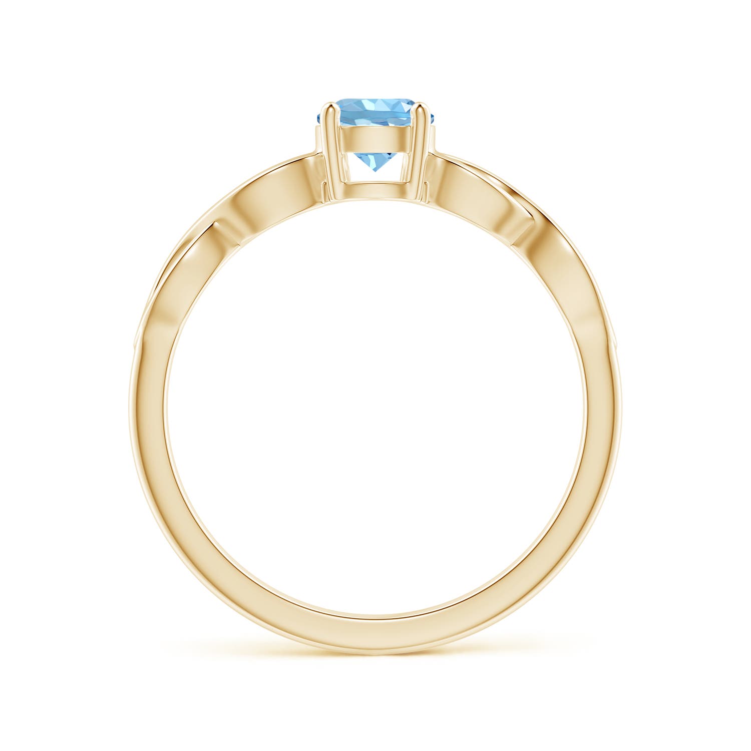 AAAA - Aquamarine / 0.4 CT / 14 KT Yellow Gold