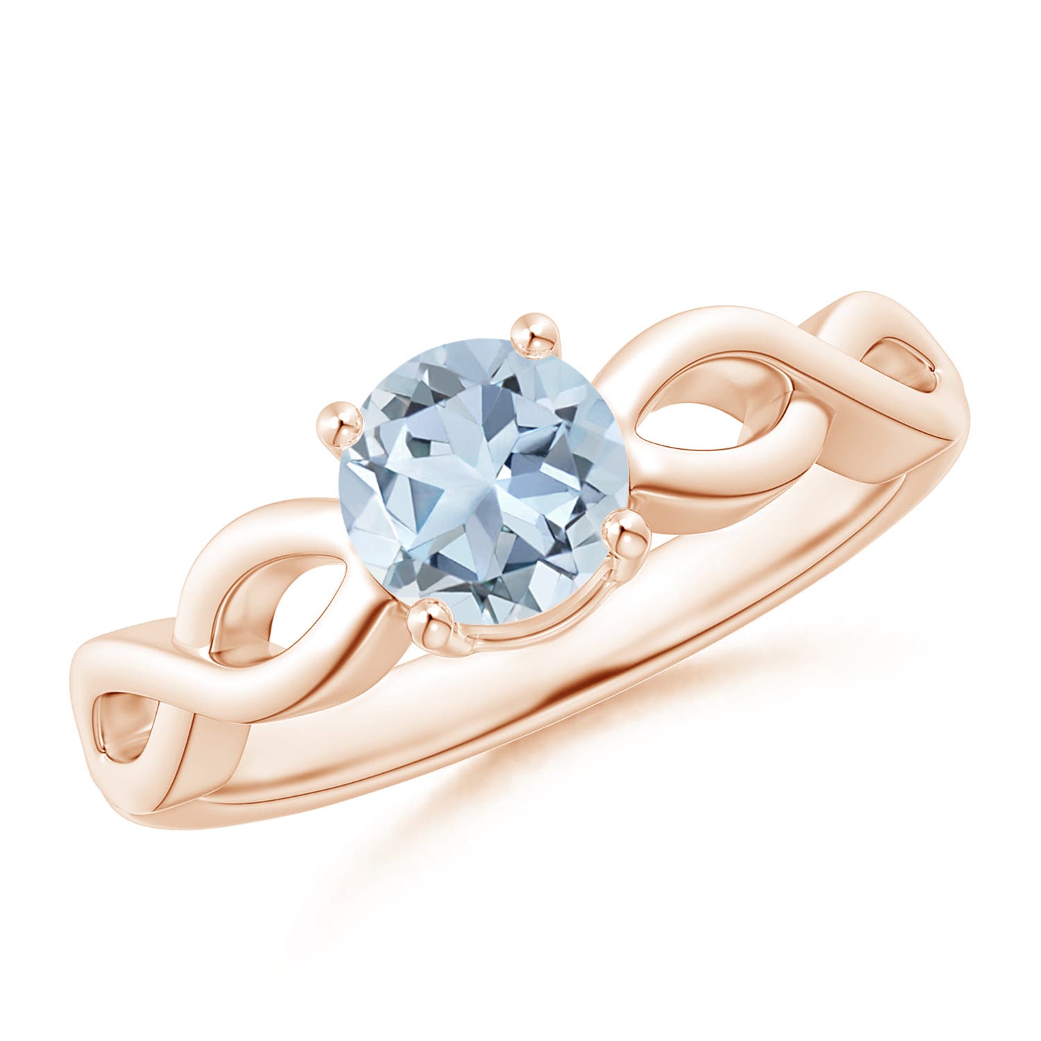 A - Aquamarine / 0.72 CT / 14 KT Rose Gold