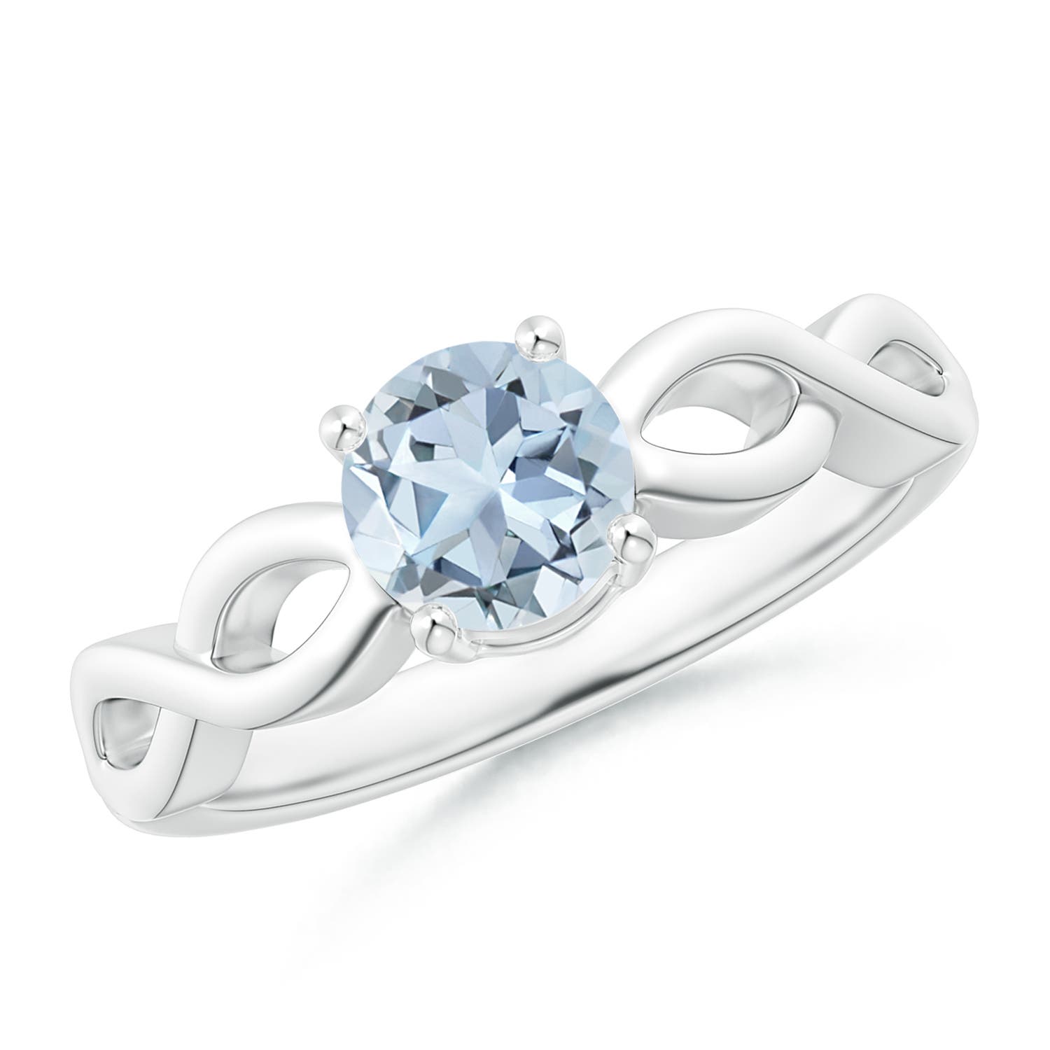 A - Aquamarine / 0.72 CT / 14 KT White Gold