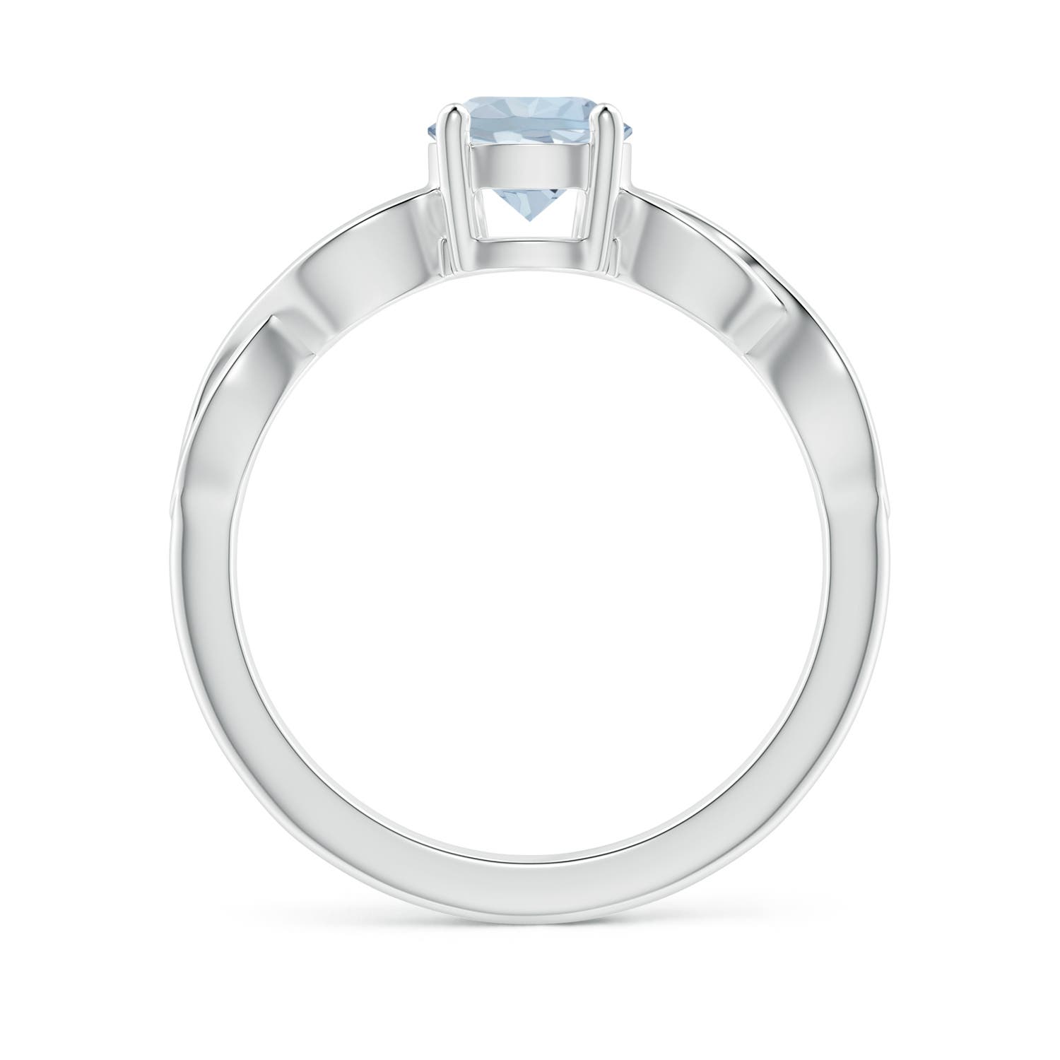 A - Aquamarine / 0.72 CT / 14 KT White Gold