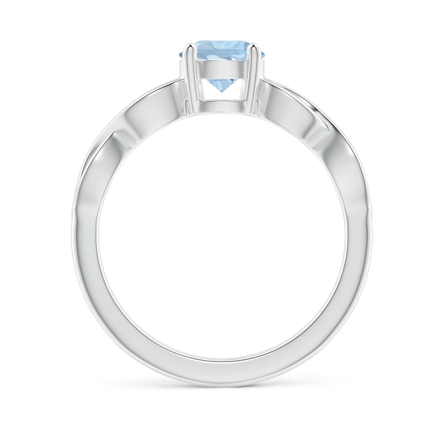 AA - Aquamarine / 0.72 CT / 14 KT White Gold