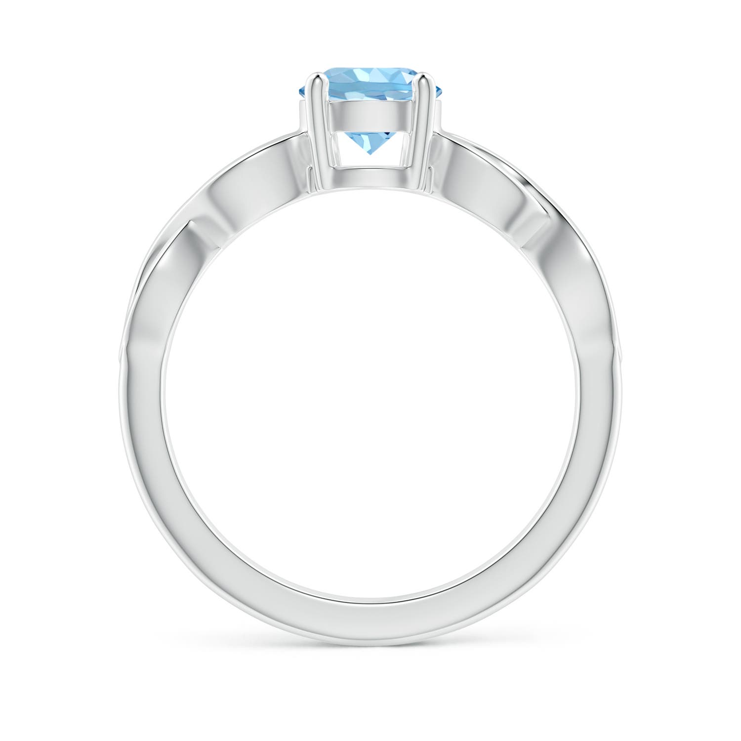 AAAA - Aquamarine / 0.72 CT / 14 KT White Gold