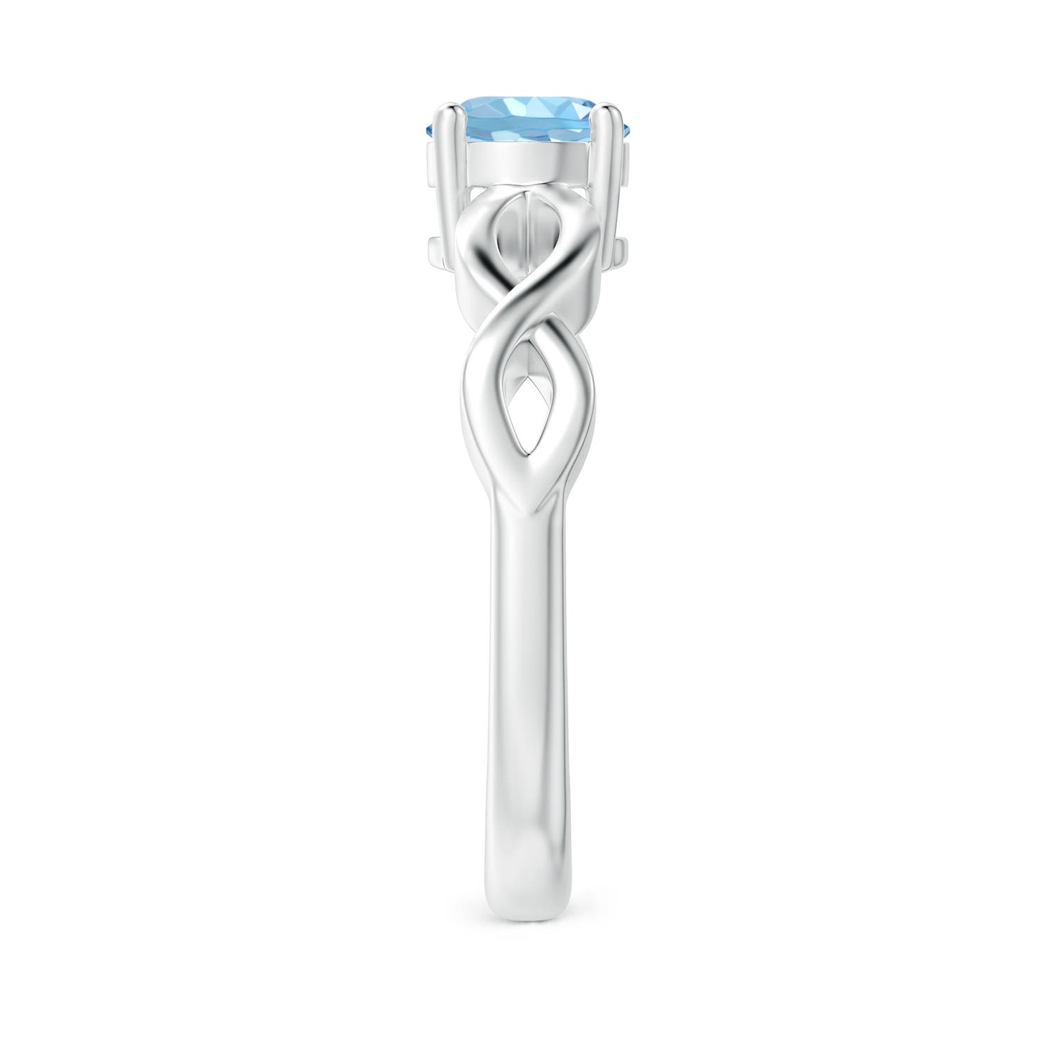 AAAA - Aquamarine / 0.72 CT / 14 KT White Gold