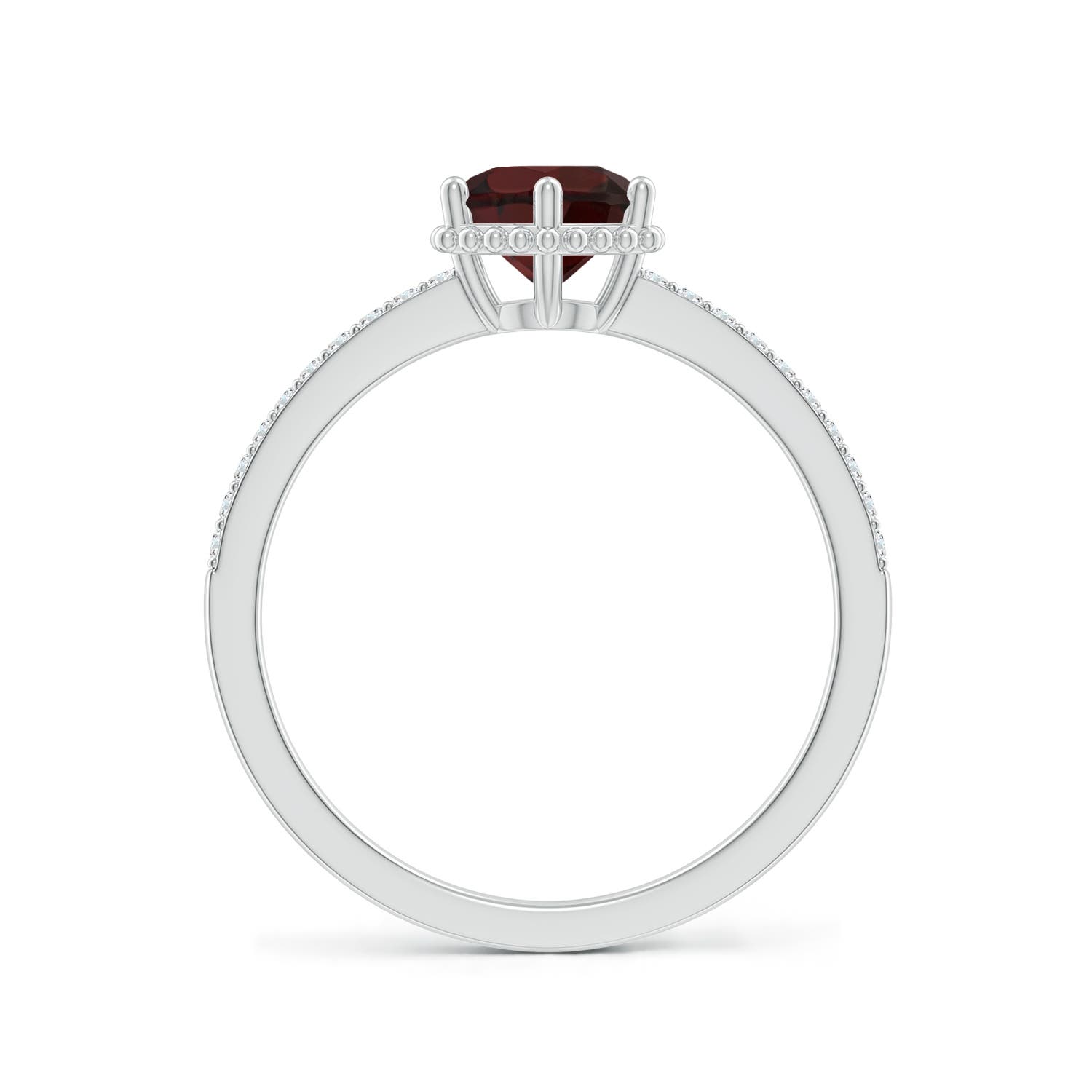 A - Garnet / 1.1 CT / 14 KT White Gold