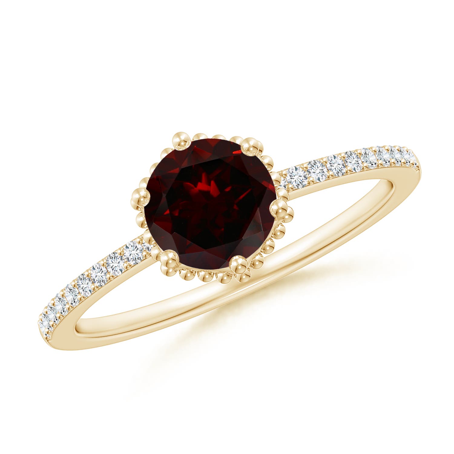 A - Garnet / 1.1 CT / 14 KT Yellow Gold