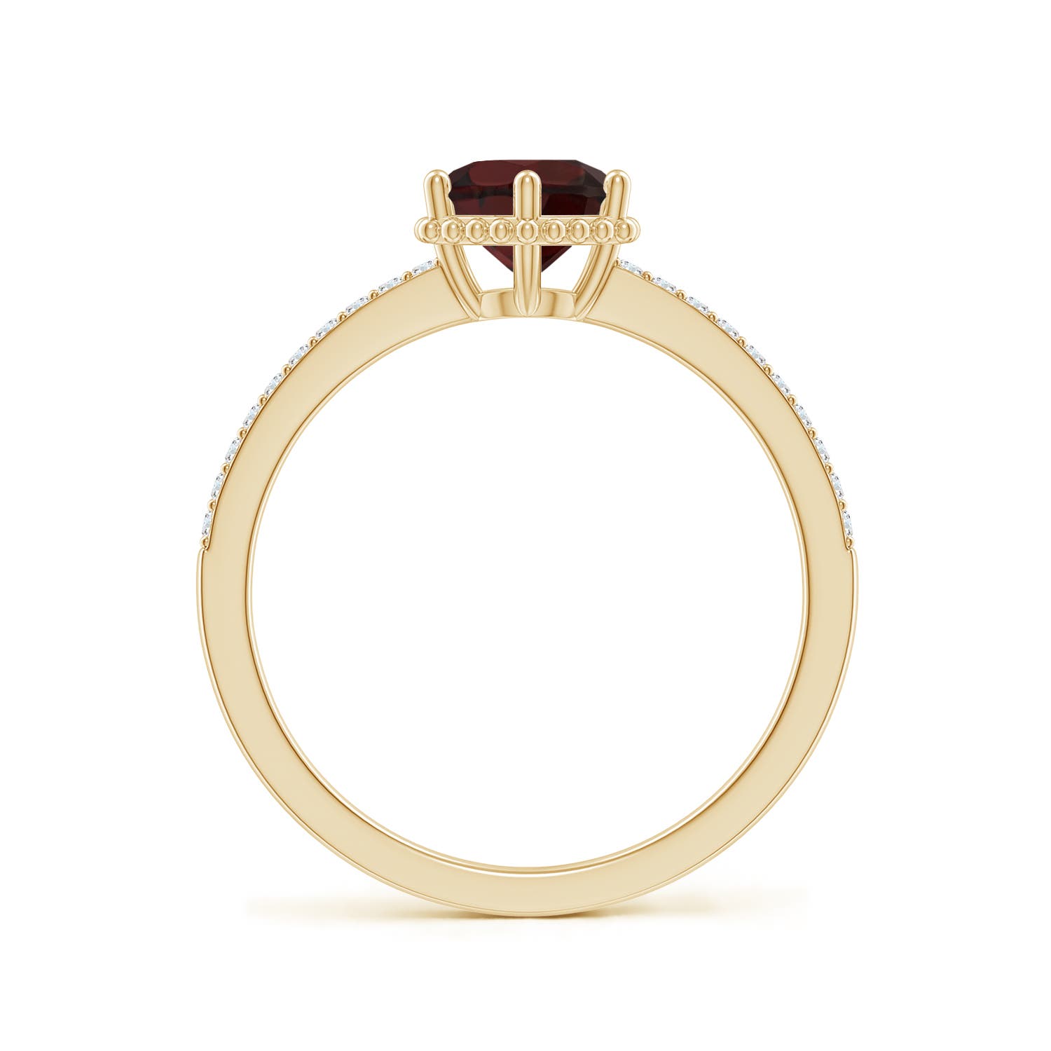 A - Garnet / 1.1 CT / 14 KT Yellow Gold