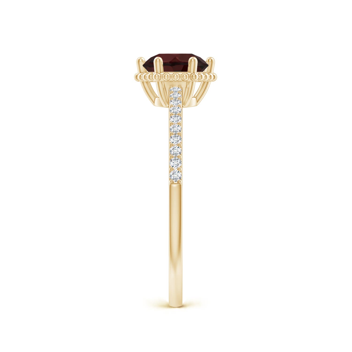 A - Garnet / 1.1 CT / 14 KT Yellow Gold