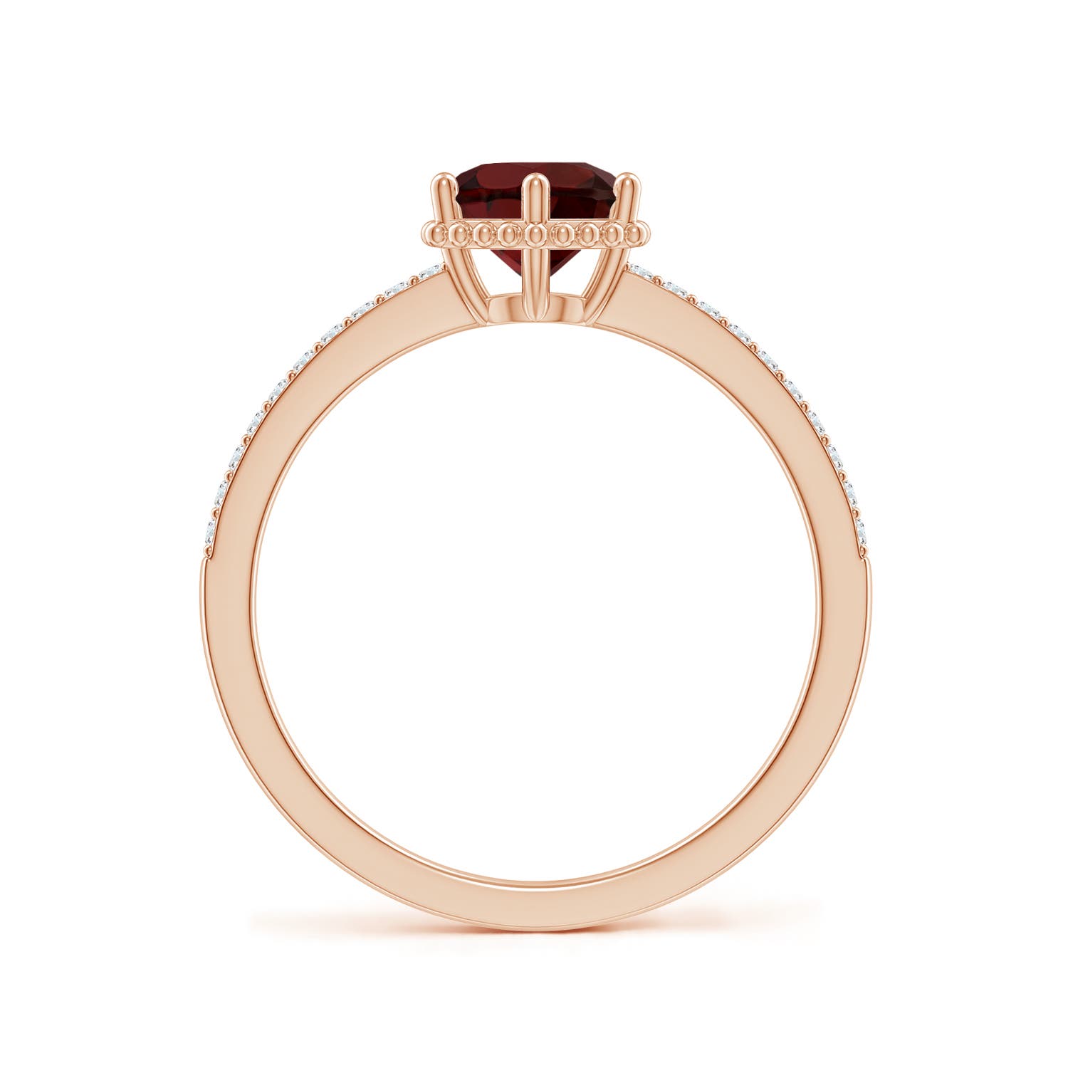 AA - Garnet / 1.1 CT / 14 KT Rose Gold