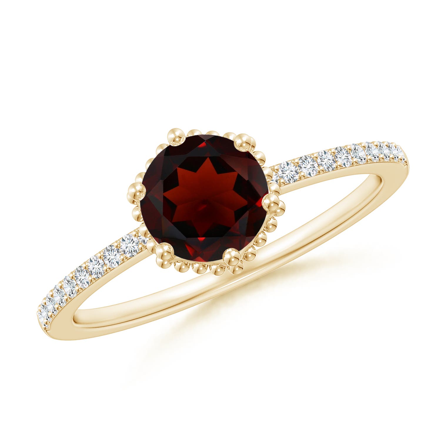 AA - Garnet / 1.1 CT / 14 KT Yellow Gold