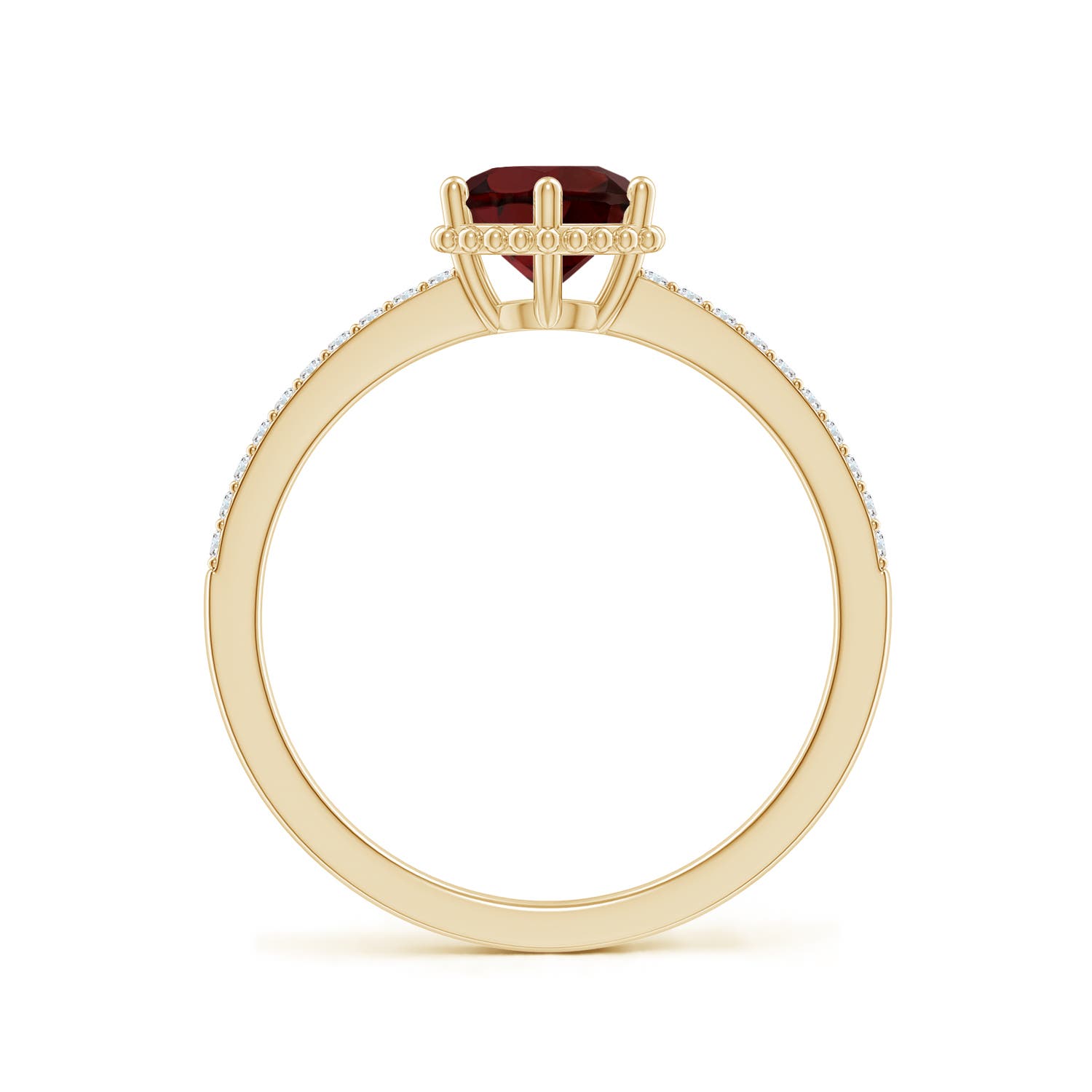 AA - Garnet / 1.1 CT / 14 KT Yellow Gold