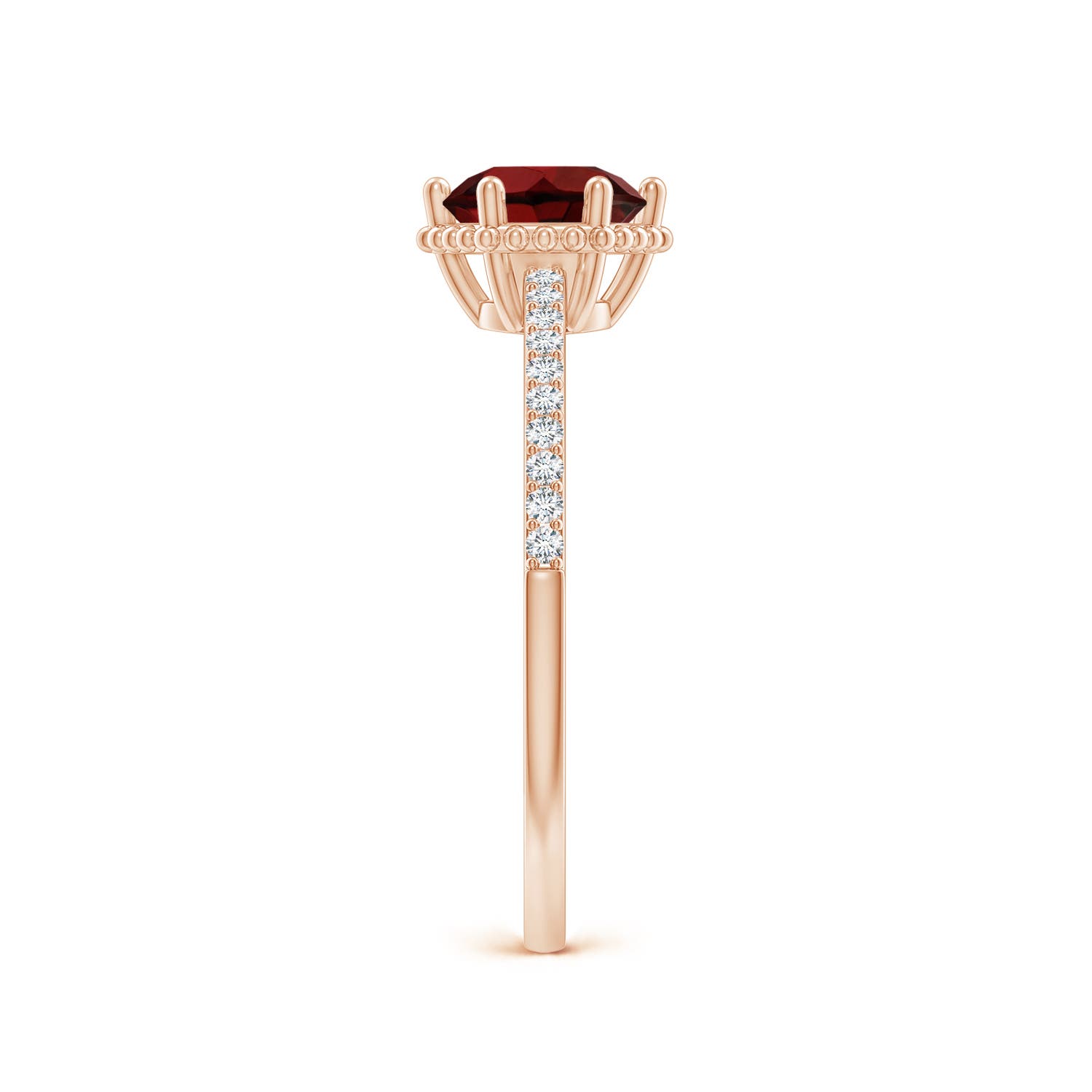 AAA - Garnet / 1.1 CT / 14 KT Rose Gold