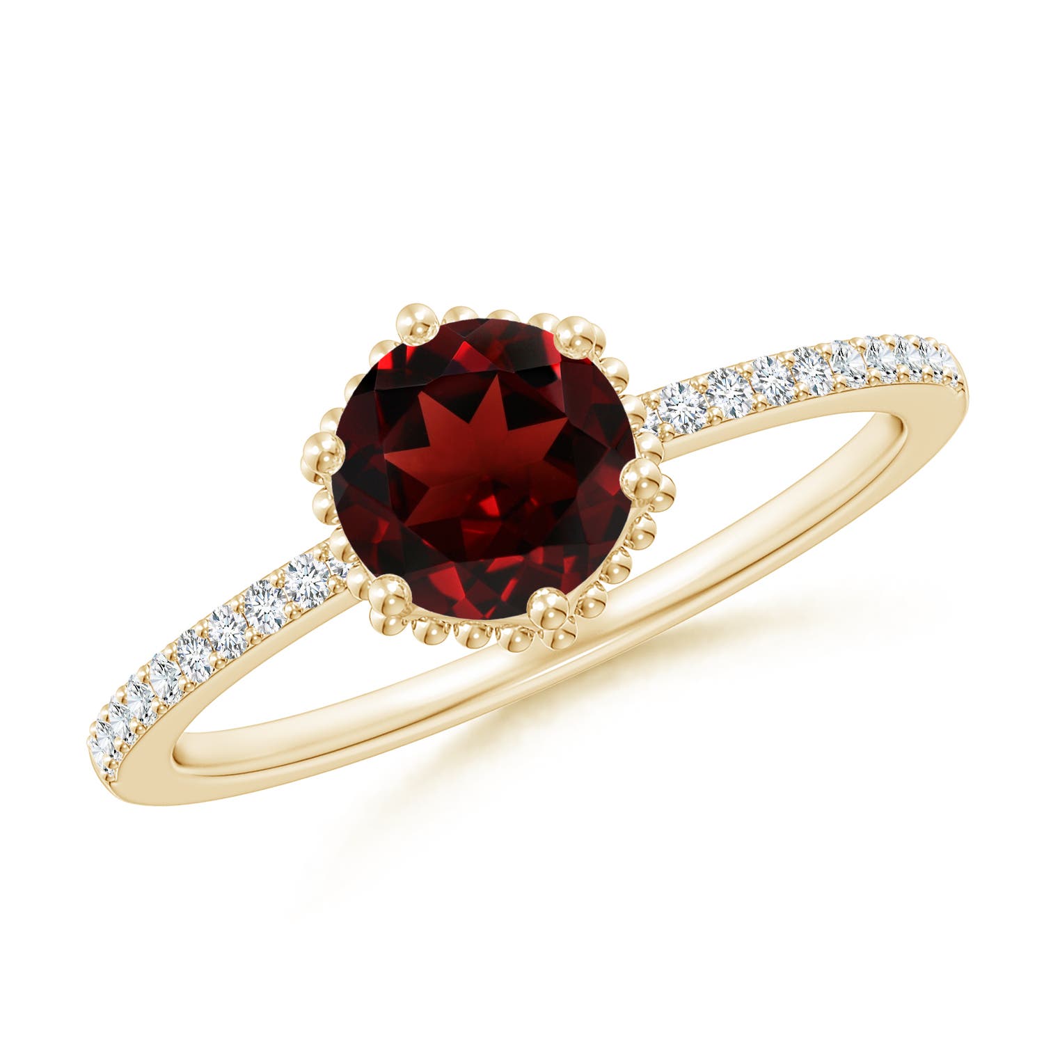 AAA - Garnet / 1.1 CT / 14 KT Yellow Gold