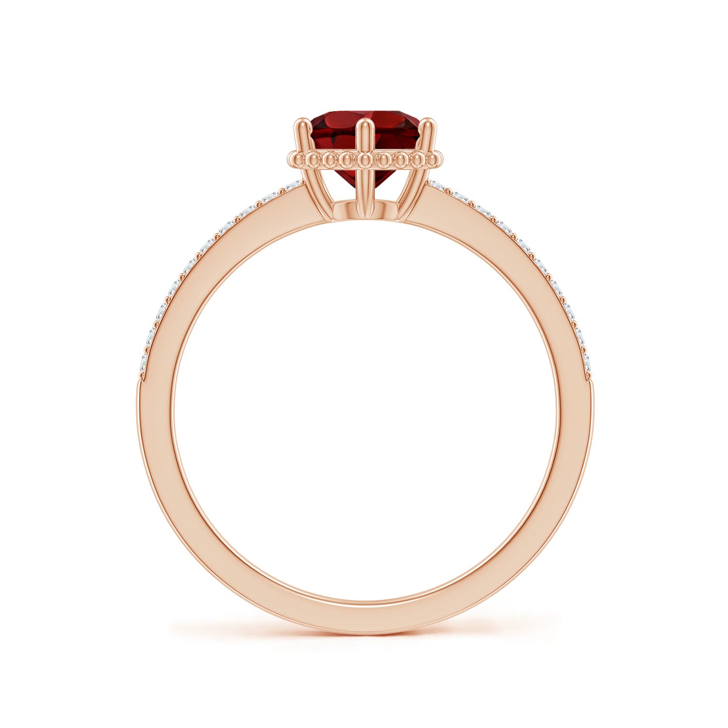 AAAA - Garnet / 1.1 CT / 14 KT Rose Gold