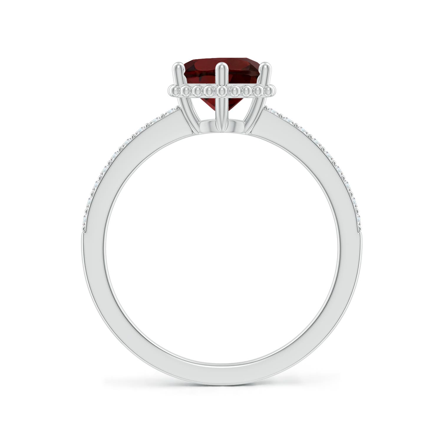 AA - Garnet / 1.64 CT / 14 KT White Gold