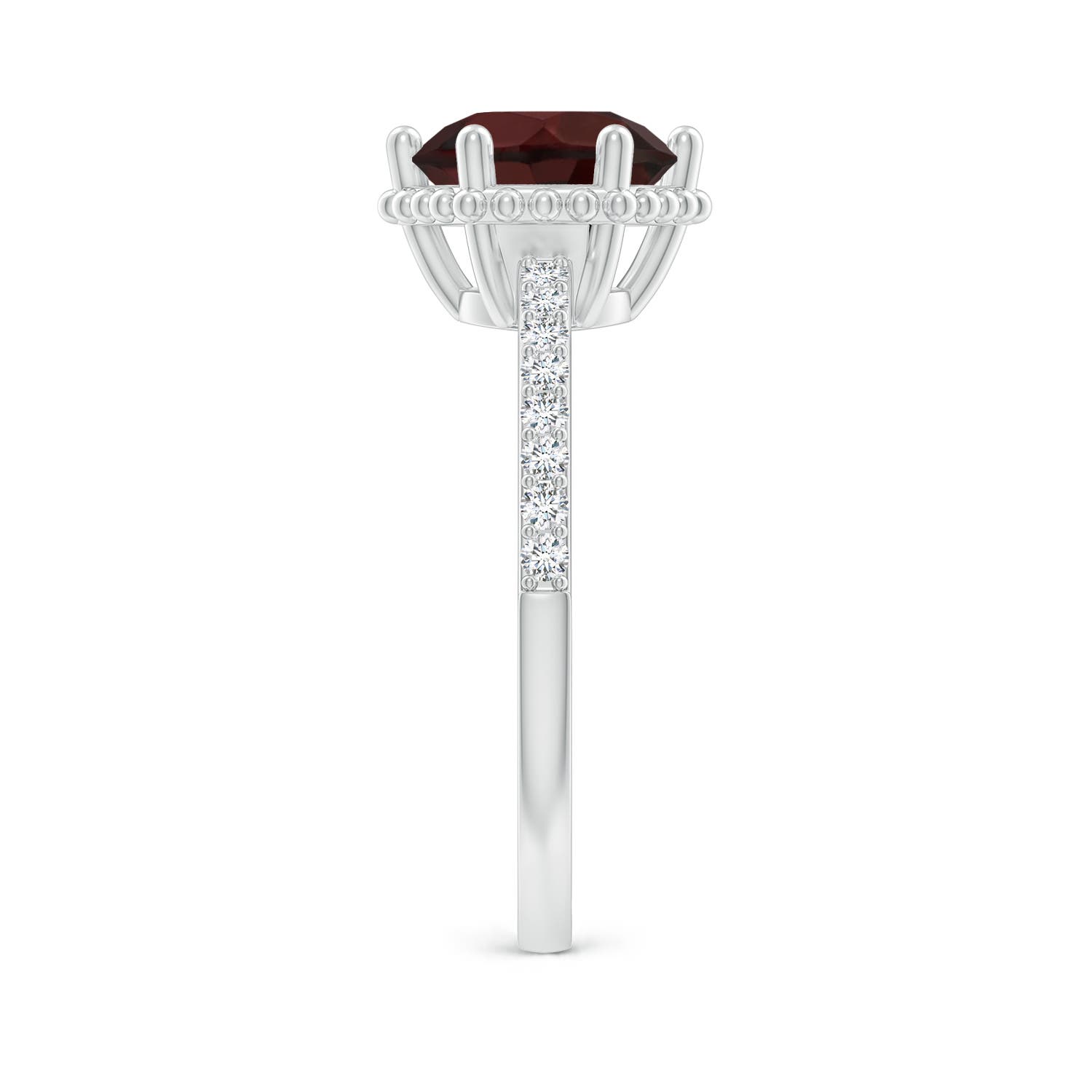 A - Garnet / 2.39 CT / 14 KT White Gold