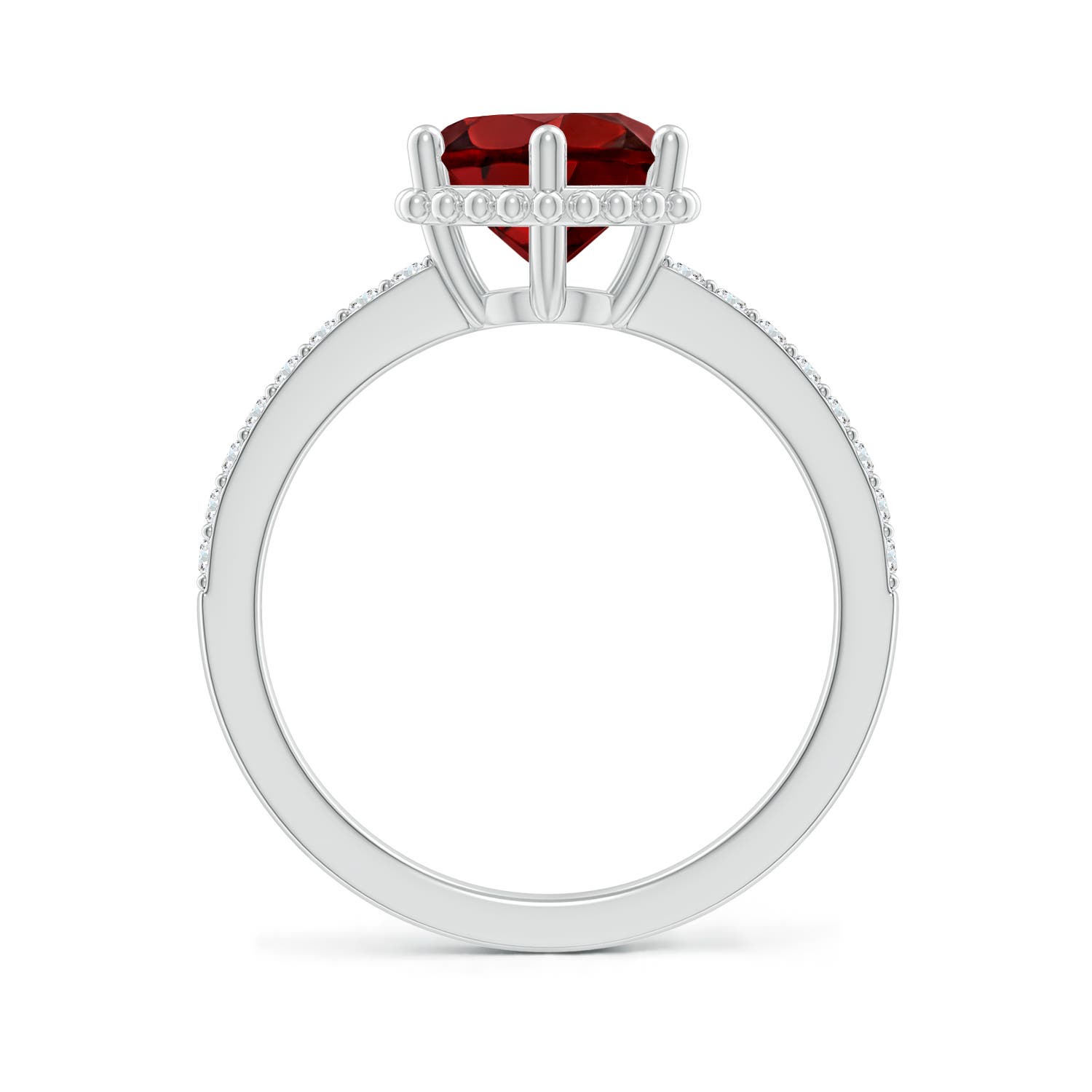 AAAA - Garnet / 2.39 CT / 14 KT White Gold