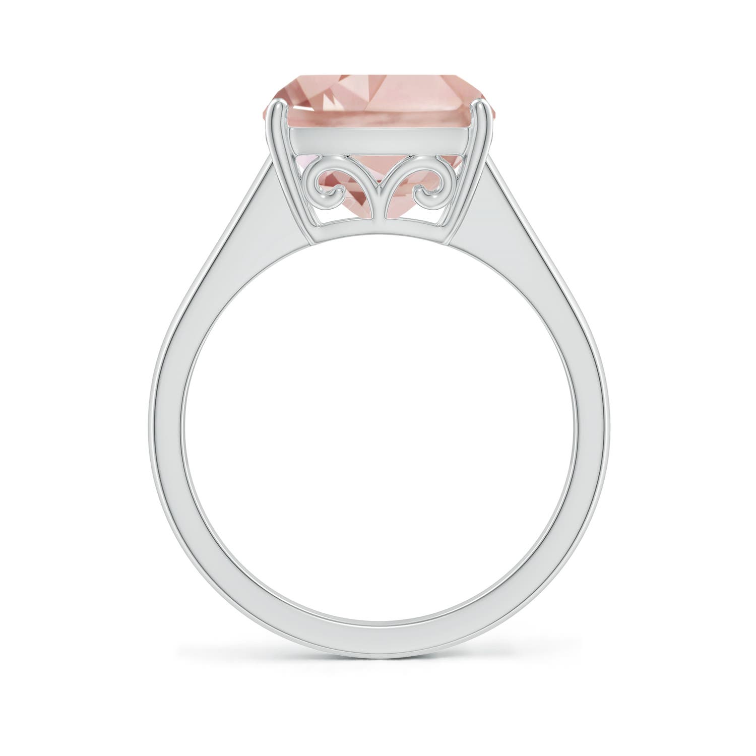 AA - Morganite / 3.7 CT / 14 KT White Gold