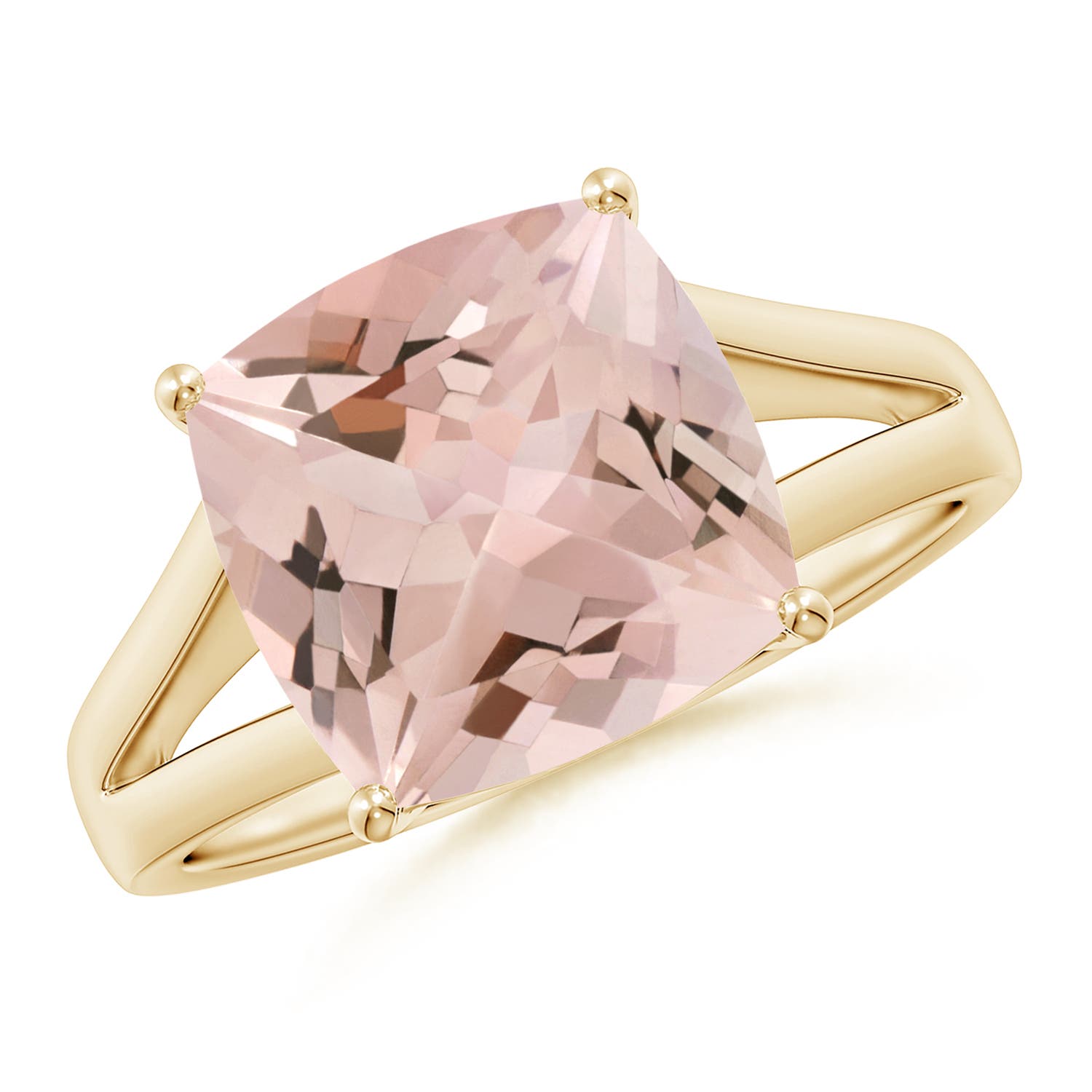 AA - Morganite / 3.7 CT / 14 KT Yellow Gold