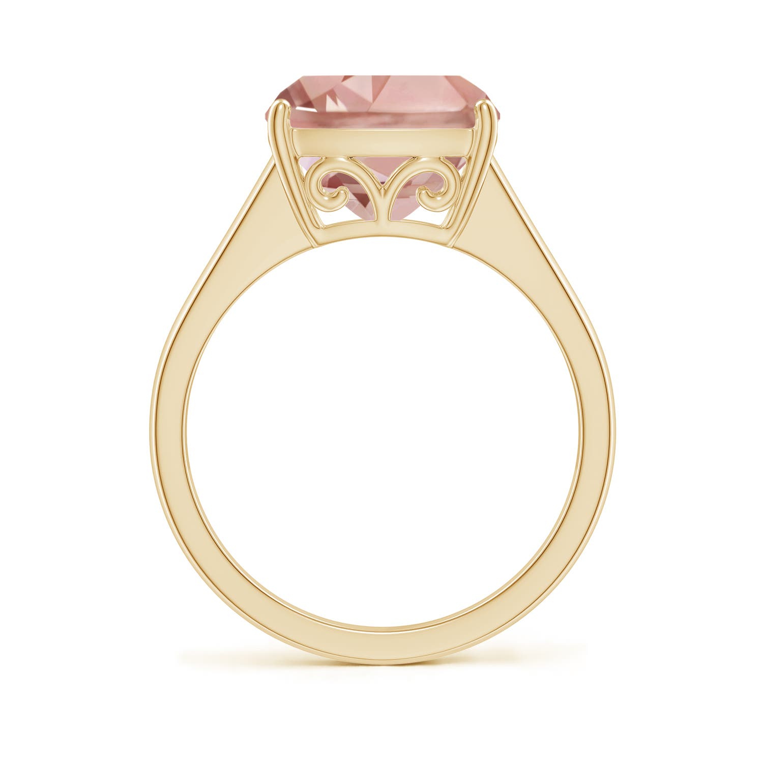 AAAA - Morganite / 3.7 CT / 14 KT Yellow Gold